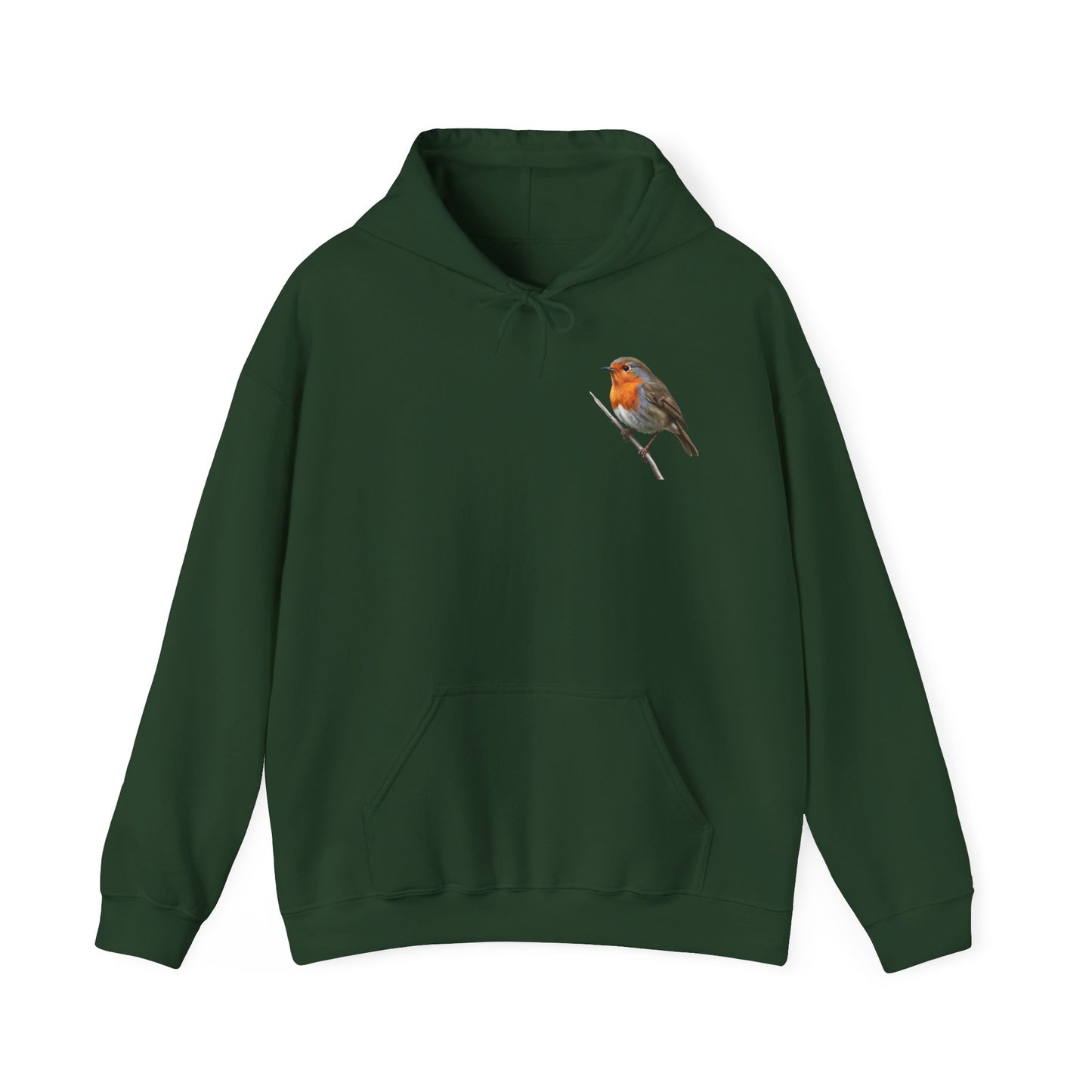 Rotkehlchen Hoodie - Vogel Kapuzenpullover für Vogelbeobachter & Naturliebhaber mit Vogelmotiv