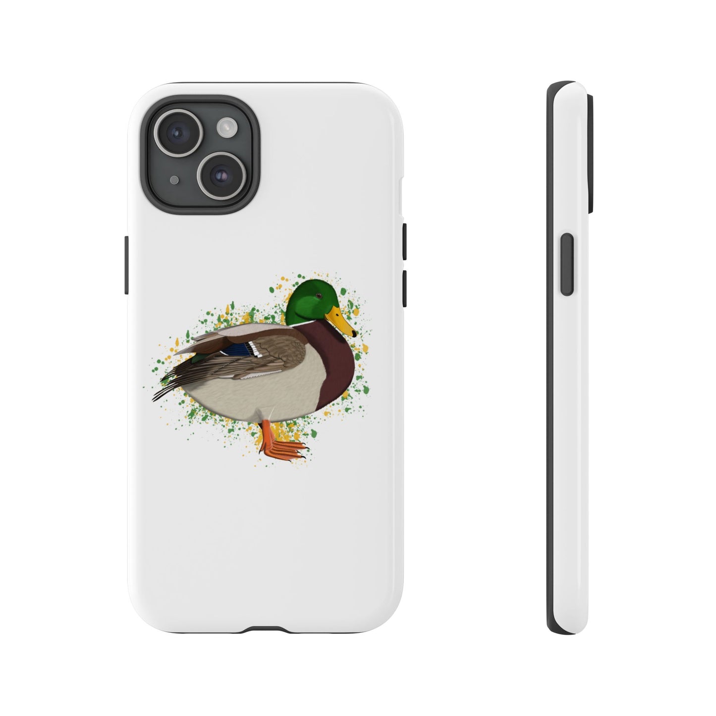Stockente Ente Vogel iPhone & Google Pixel Vogelmotiv Handyhülle Weiß