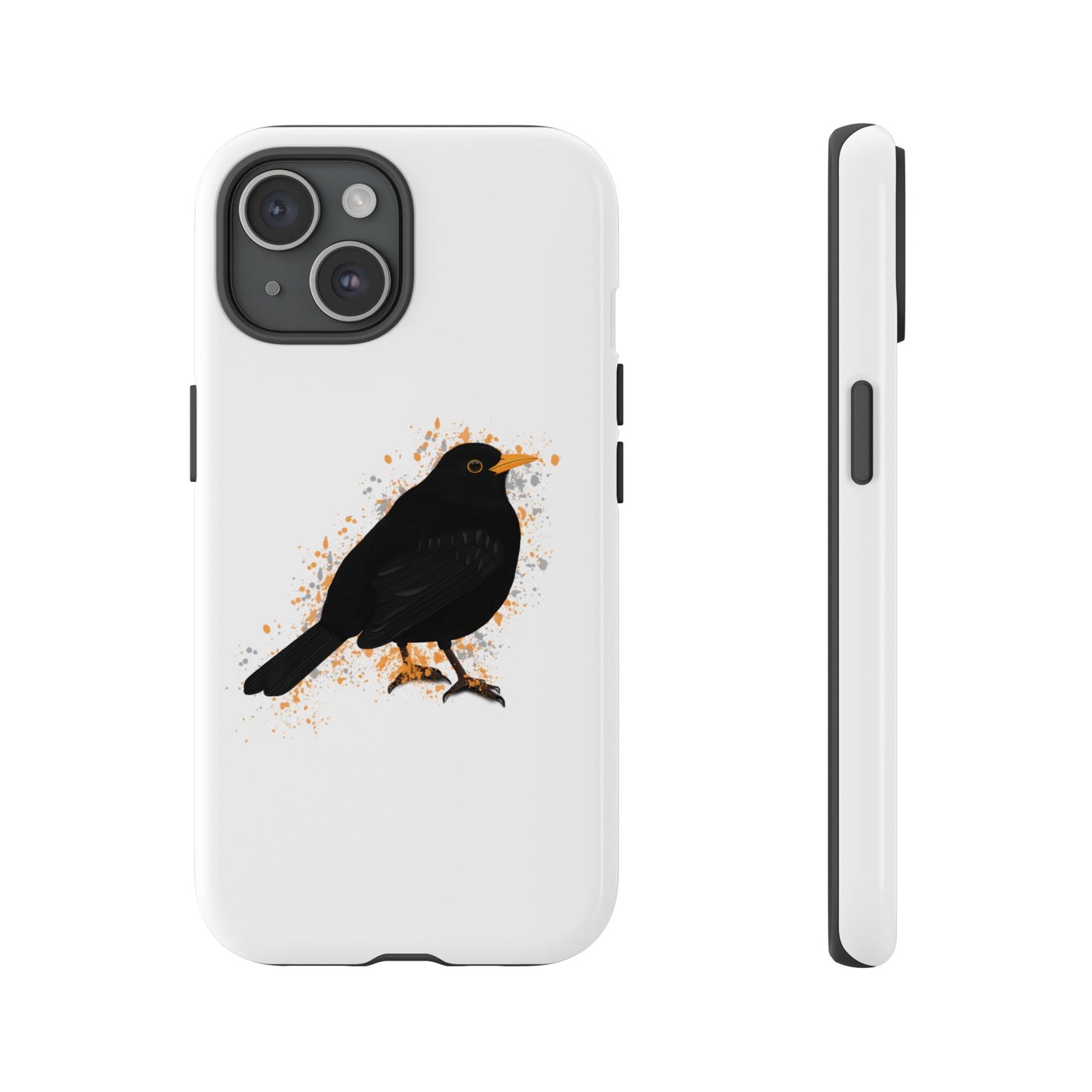 Amsel Vogel iPhone & Google Pixel Vogelmotiv Handyhülle Weiß