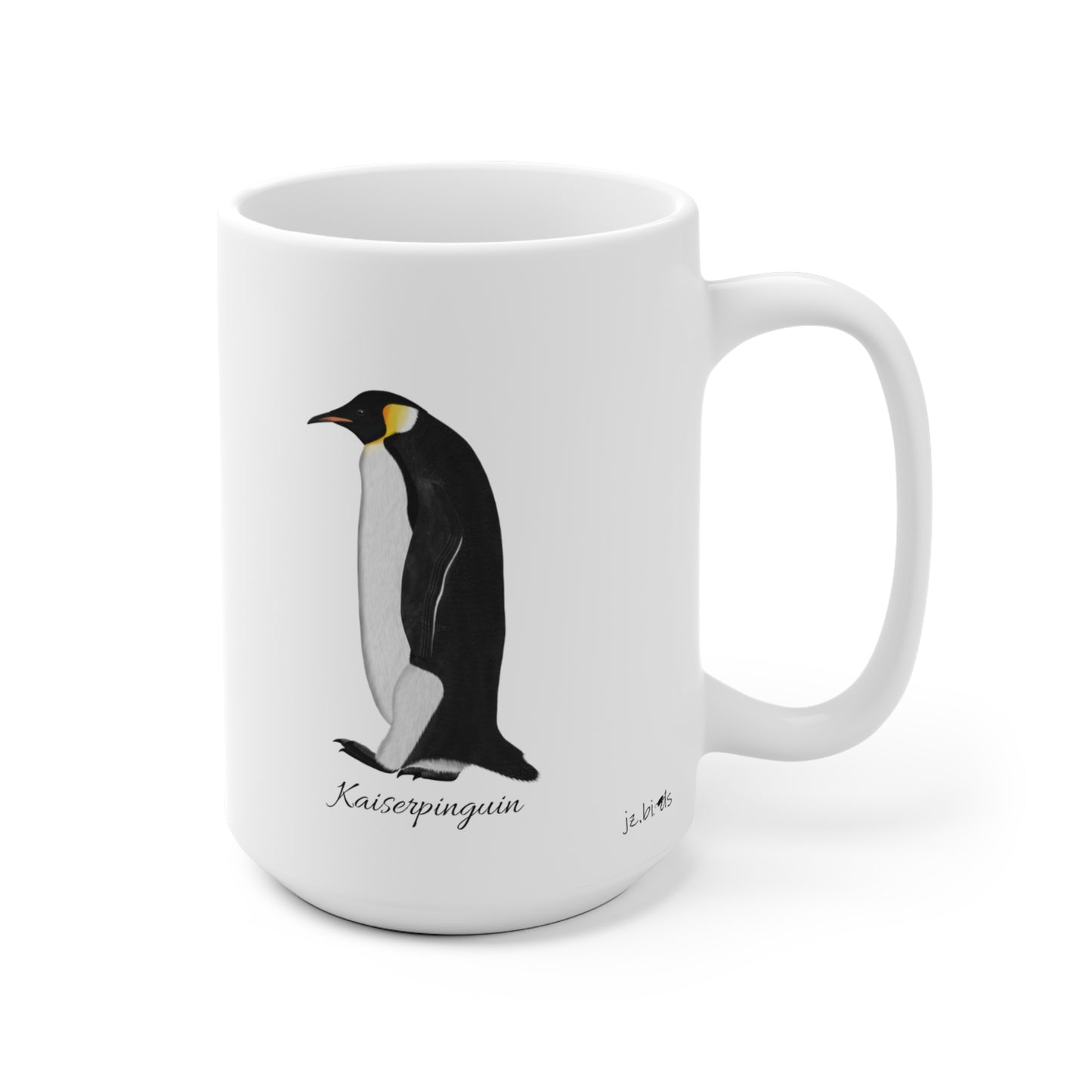 Kaiserpinguin Vogel Tasse Weiß für Vogelbeobachter