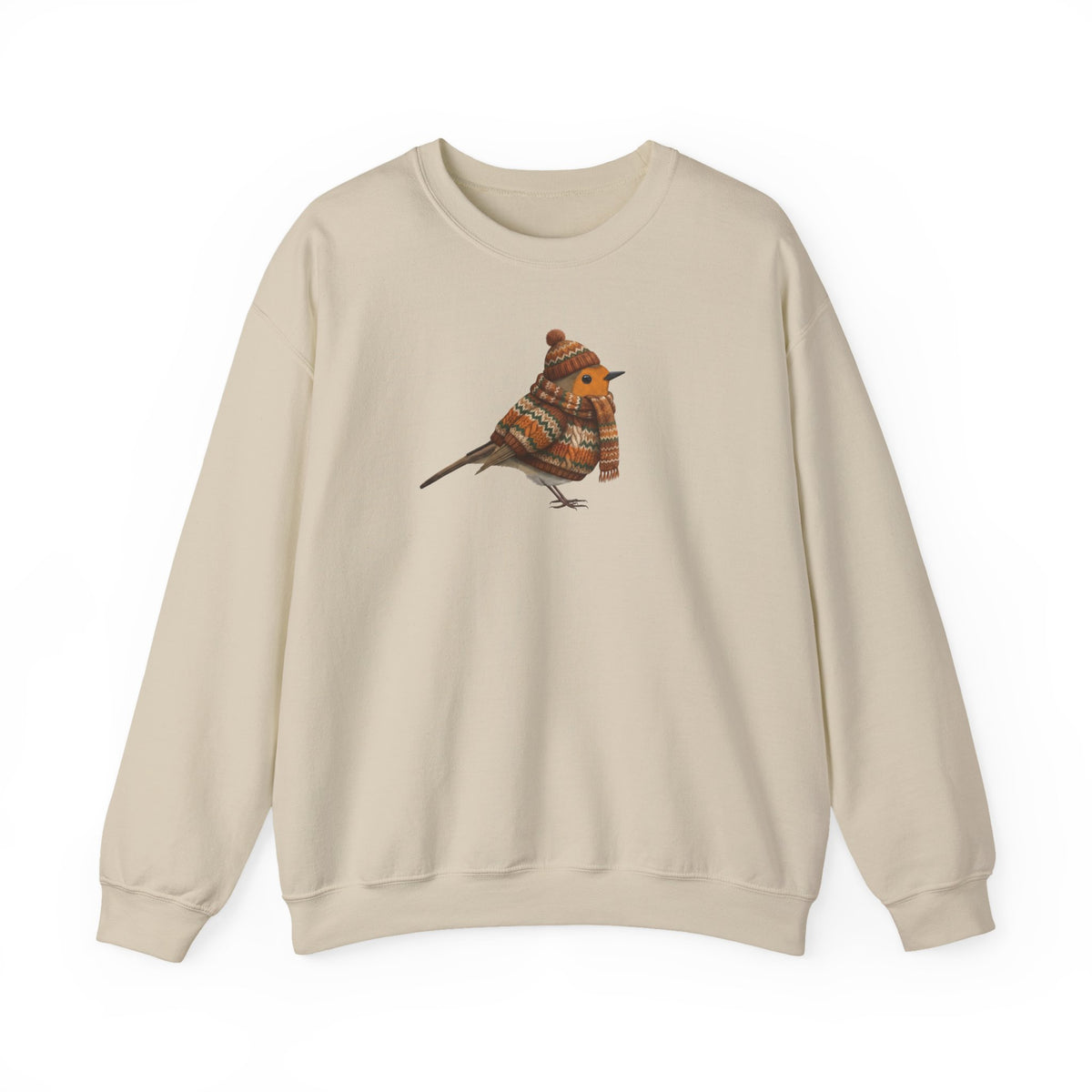 Rotkehlchen Sweatshirt Vogelmotiv – Animal Graphic Tee, Casual Everyday Wear