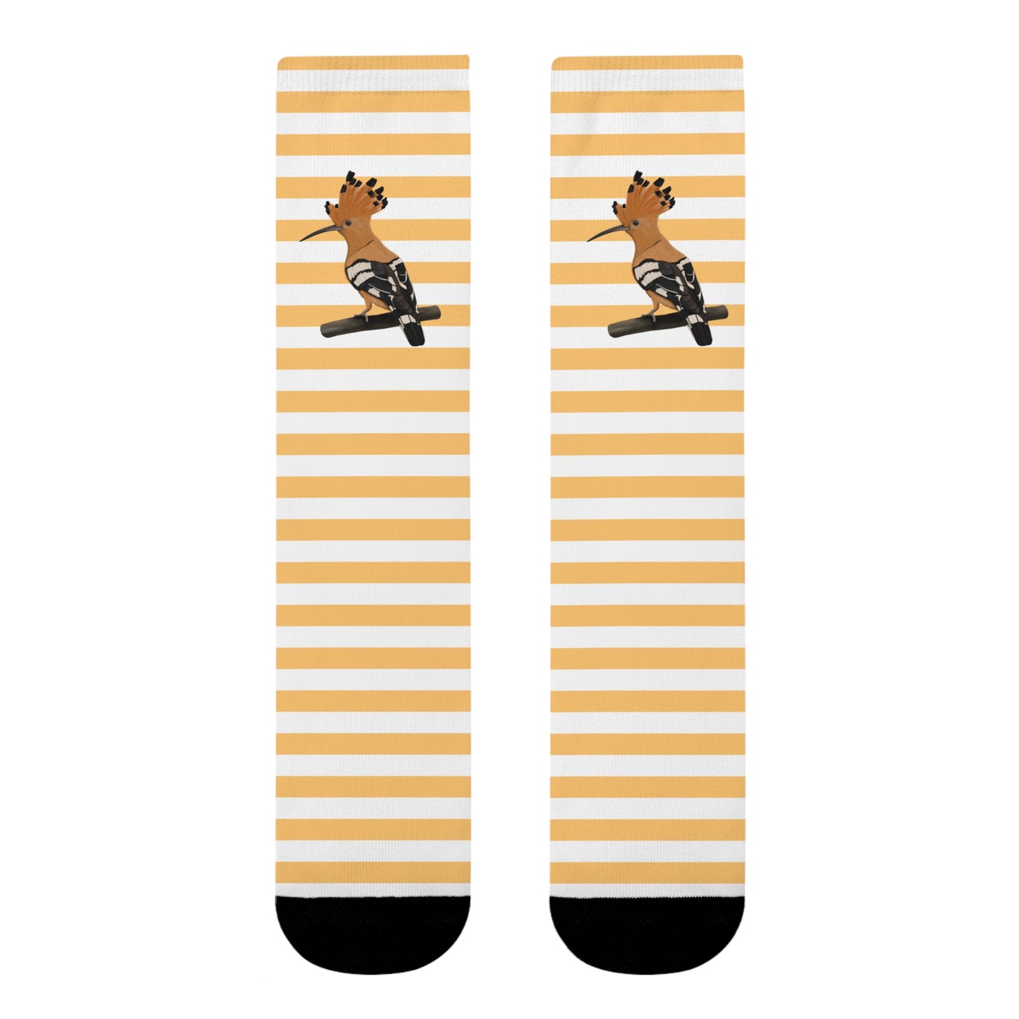 Wiedehopf Vogel Socken mit Orange Weißen Streifen für Vogelfreunde & Vogelbeobachter