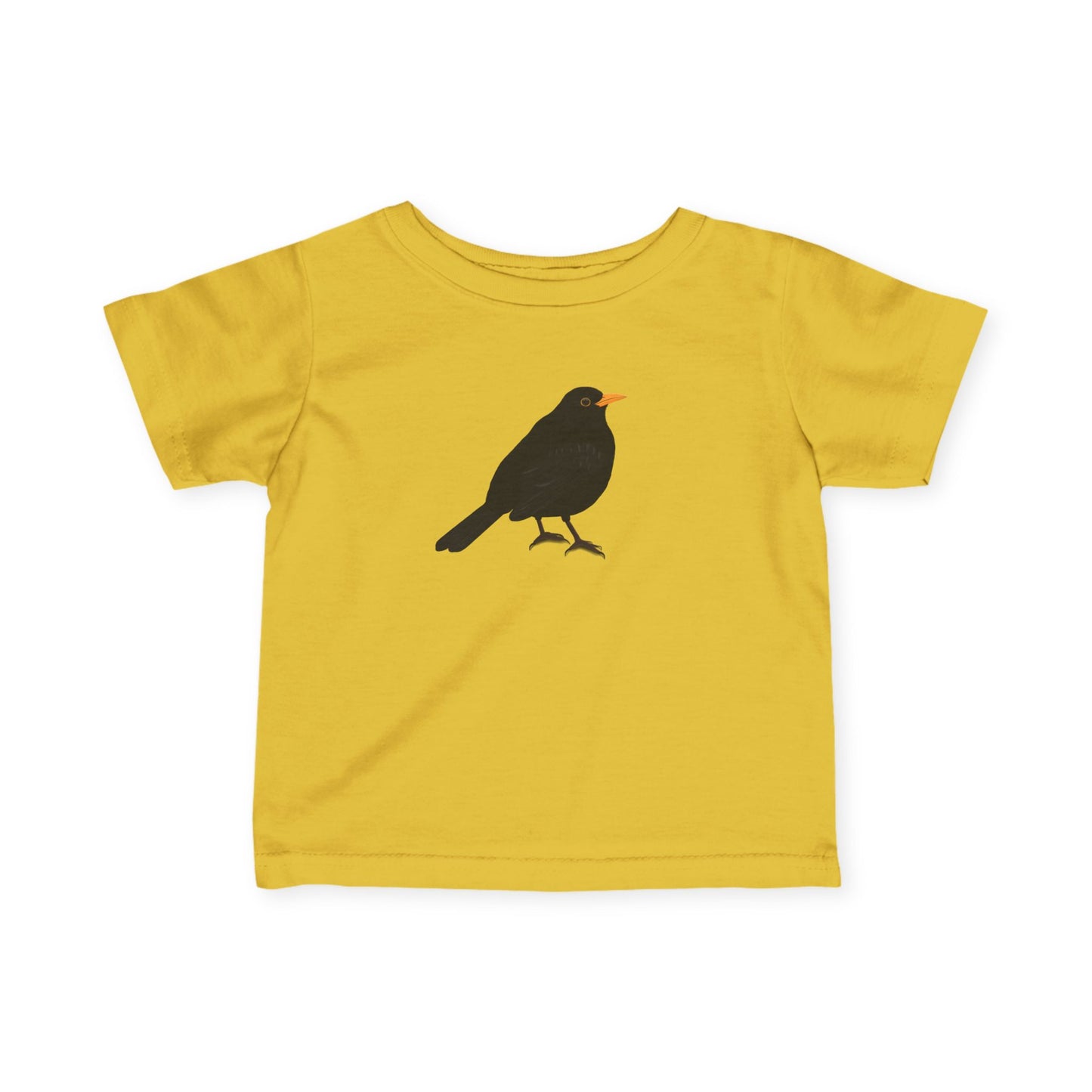 Süßes Amsel Vogel Tiermotiv T-Shirt für Babys und Kleinkinder
