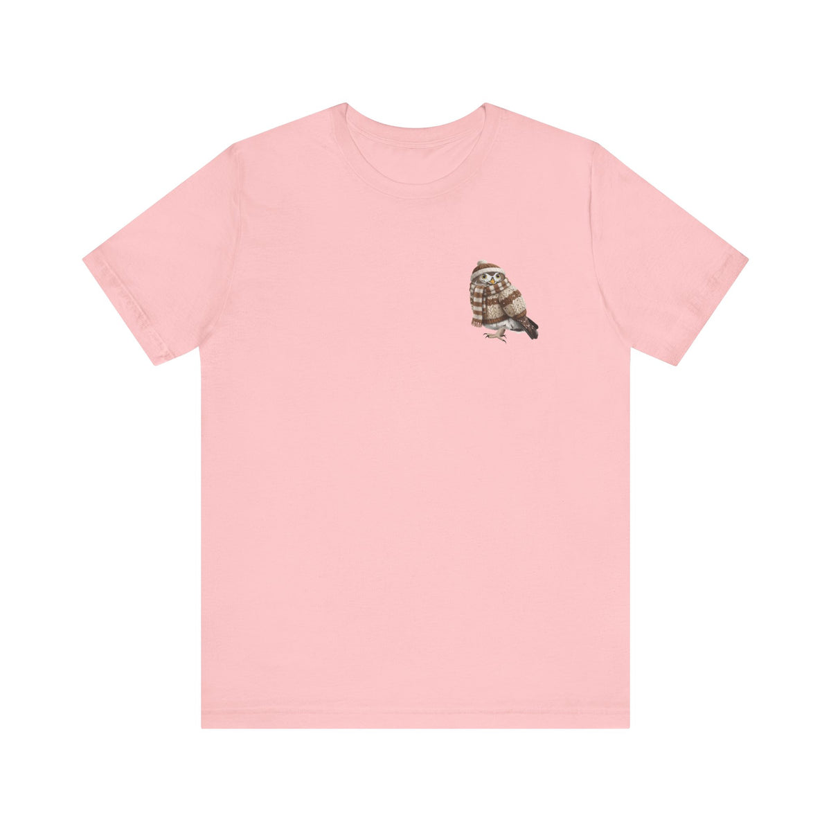 Eule in Strick Vogel T-Shirt – bird graphic tee, watching gear
