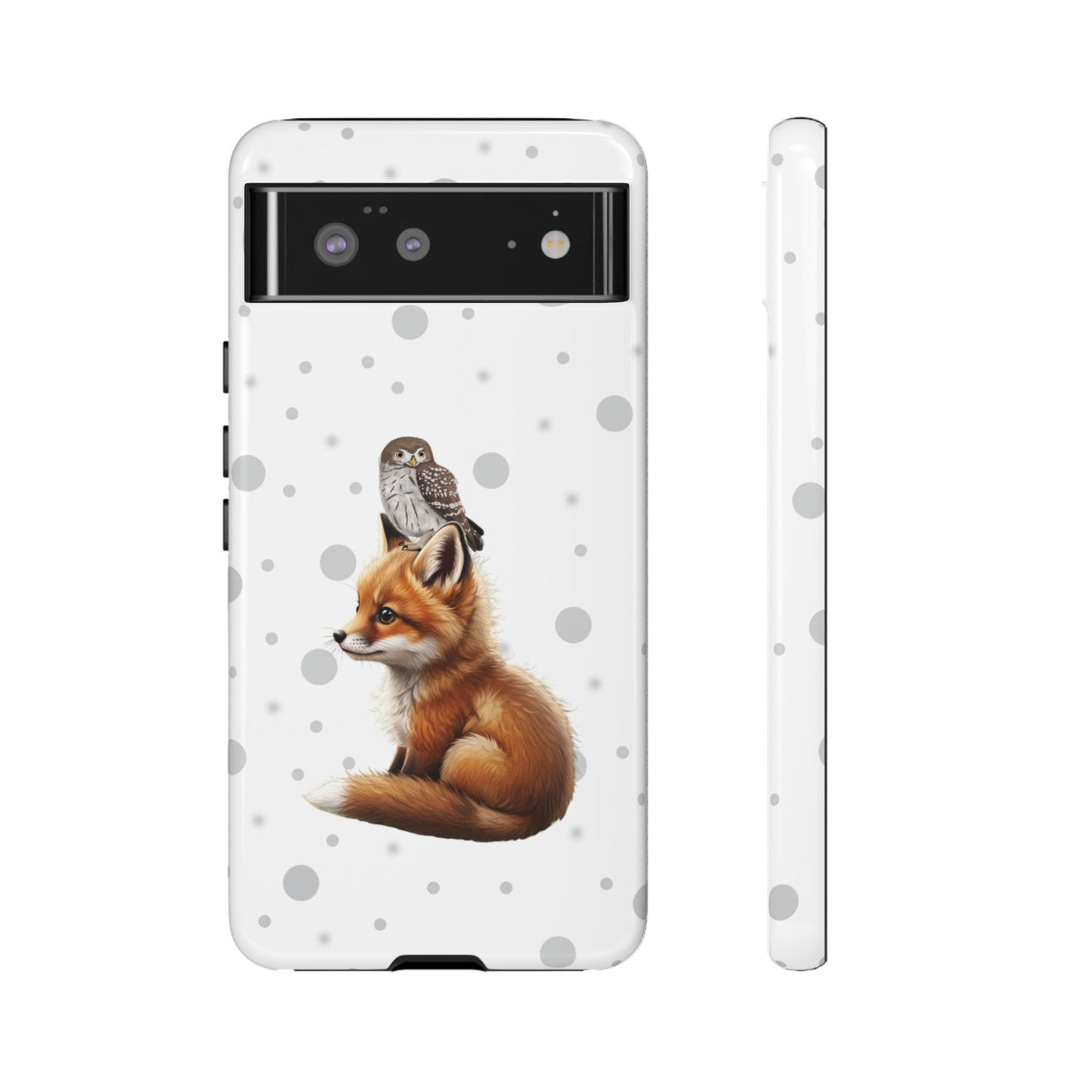Eule mit Fuchs iPhone & Google Pixel Tiermotiv Handyhülle - Tierisch guter Schutz