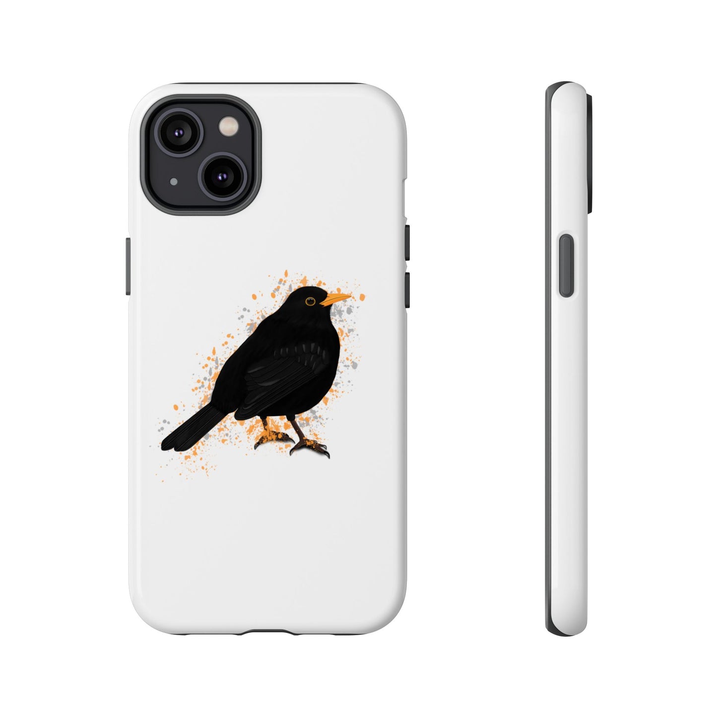 Amsel Vogel iPhone & Google Pixel Vogelmotiv Handyhülle Weiß