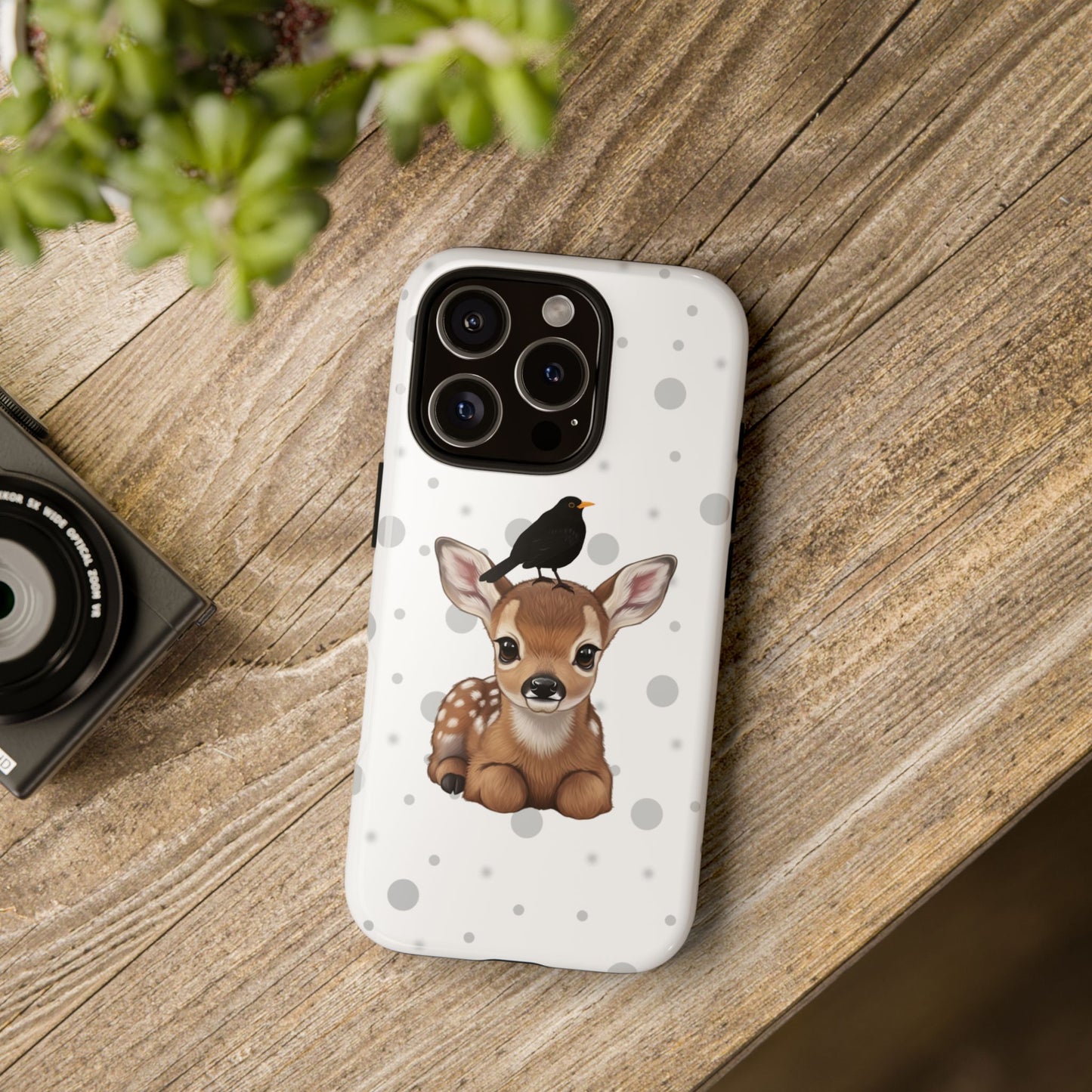 Amsel mit Rehkitz iPhone & Google Pixel Tiermotiv Handyhülle - Tierisch guter Schutz