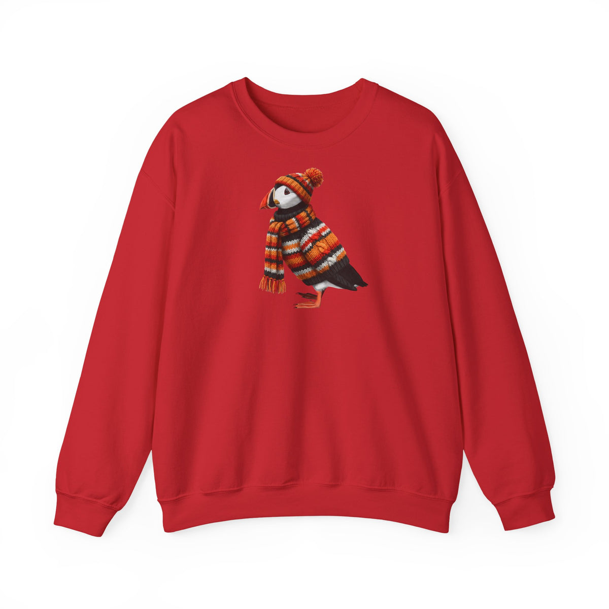 Papageitaucher Sweatshirt Vogelmotiv in Black