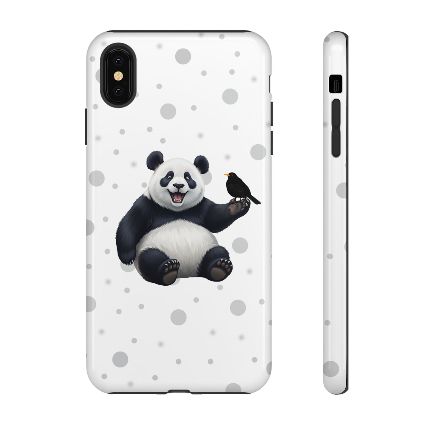 Amsel mit Panda iPhone & Google Pixel Tiermotiv Handyhülle - Tierisch guter Schutz