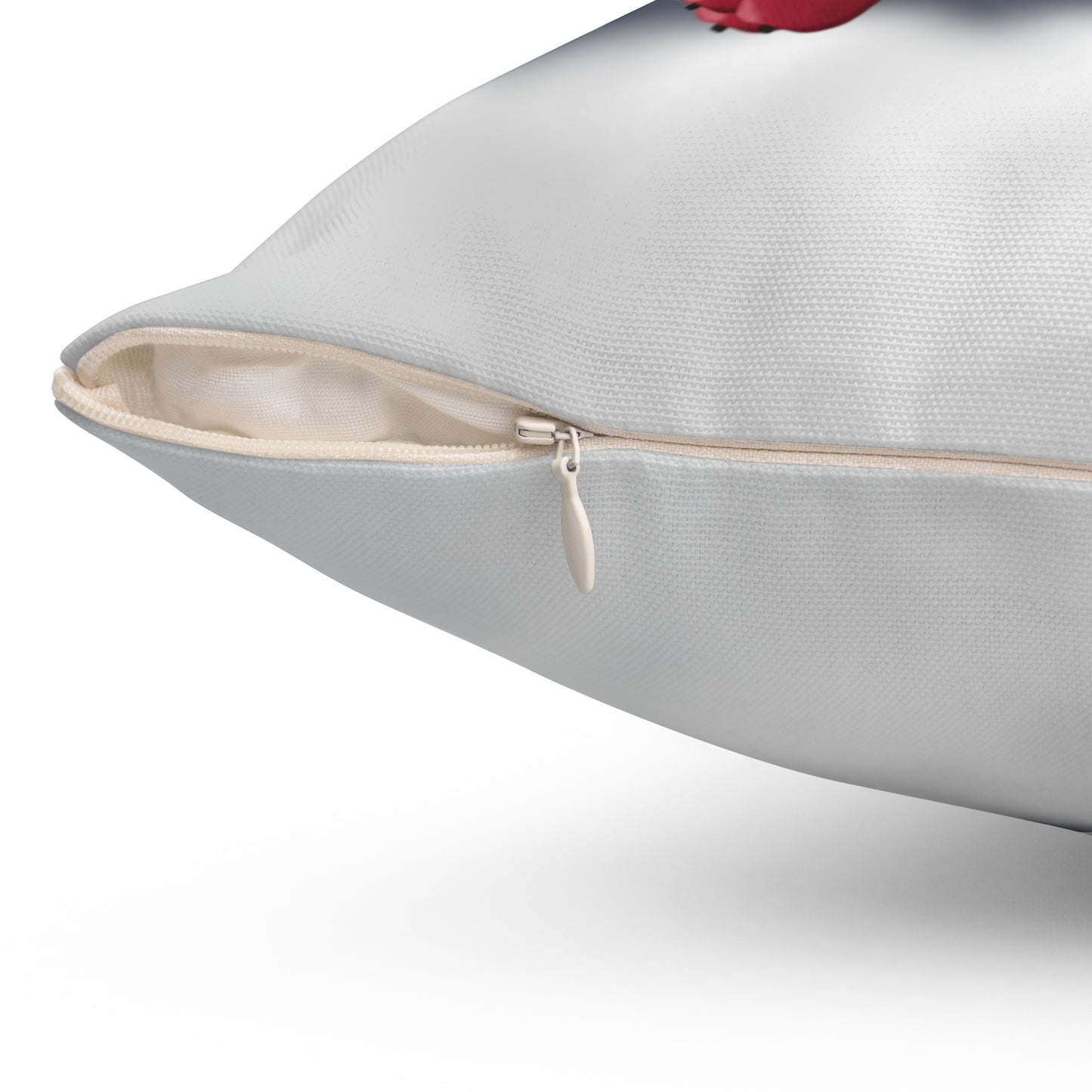 Rotkehlchen auf einem Ast im Schnee Vogelmotiv Kissen