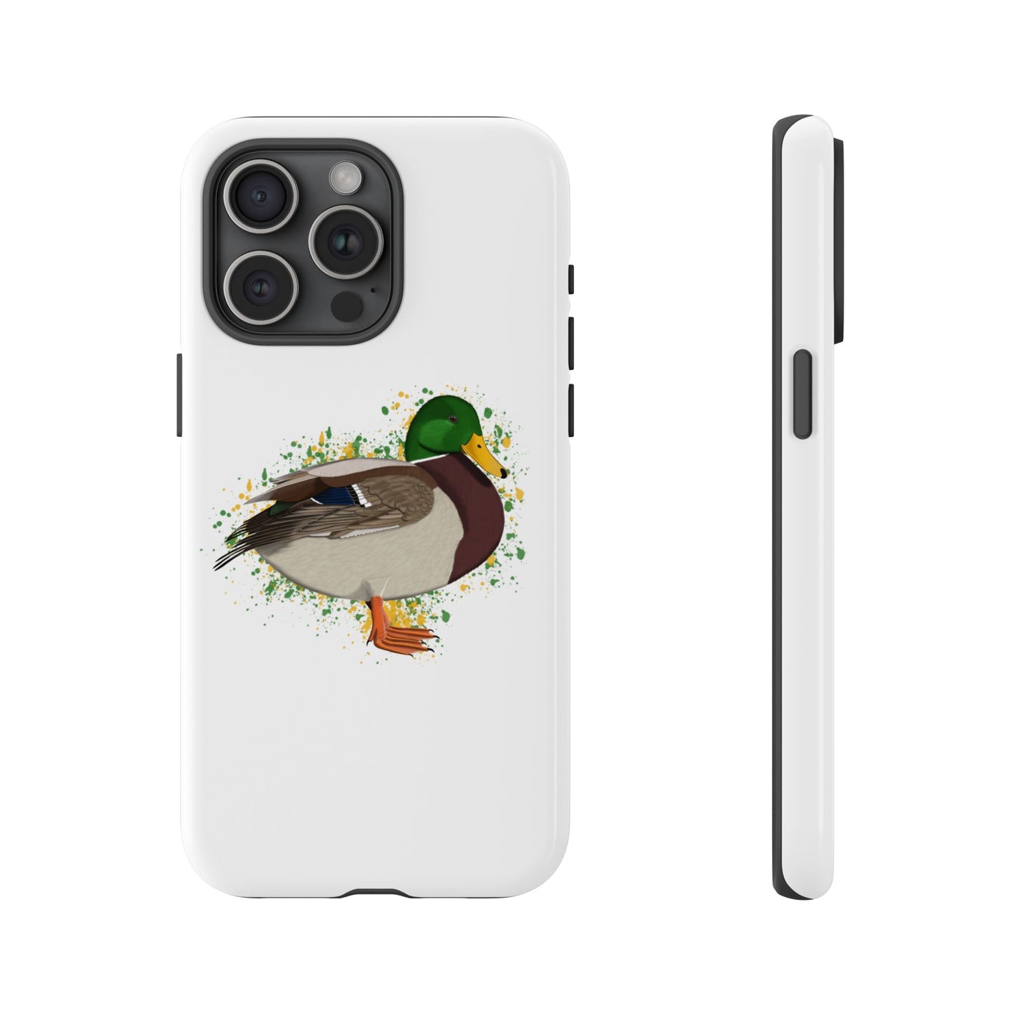 Stockente Ente Vogel iPhone & Google Pixel Vogelmotiv Handyhülle Weiß
