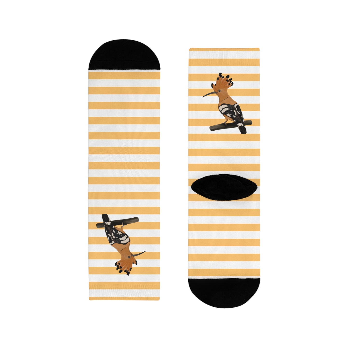 Wiedehopf Vogel Socken mit Orange Weißen Streifen für Vogelfreunde & Vogelbeobachter