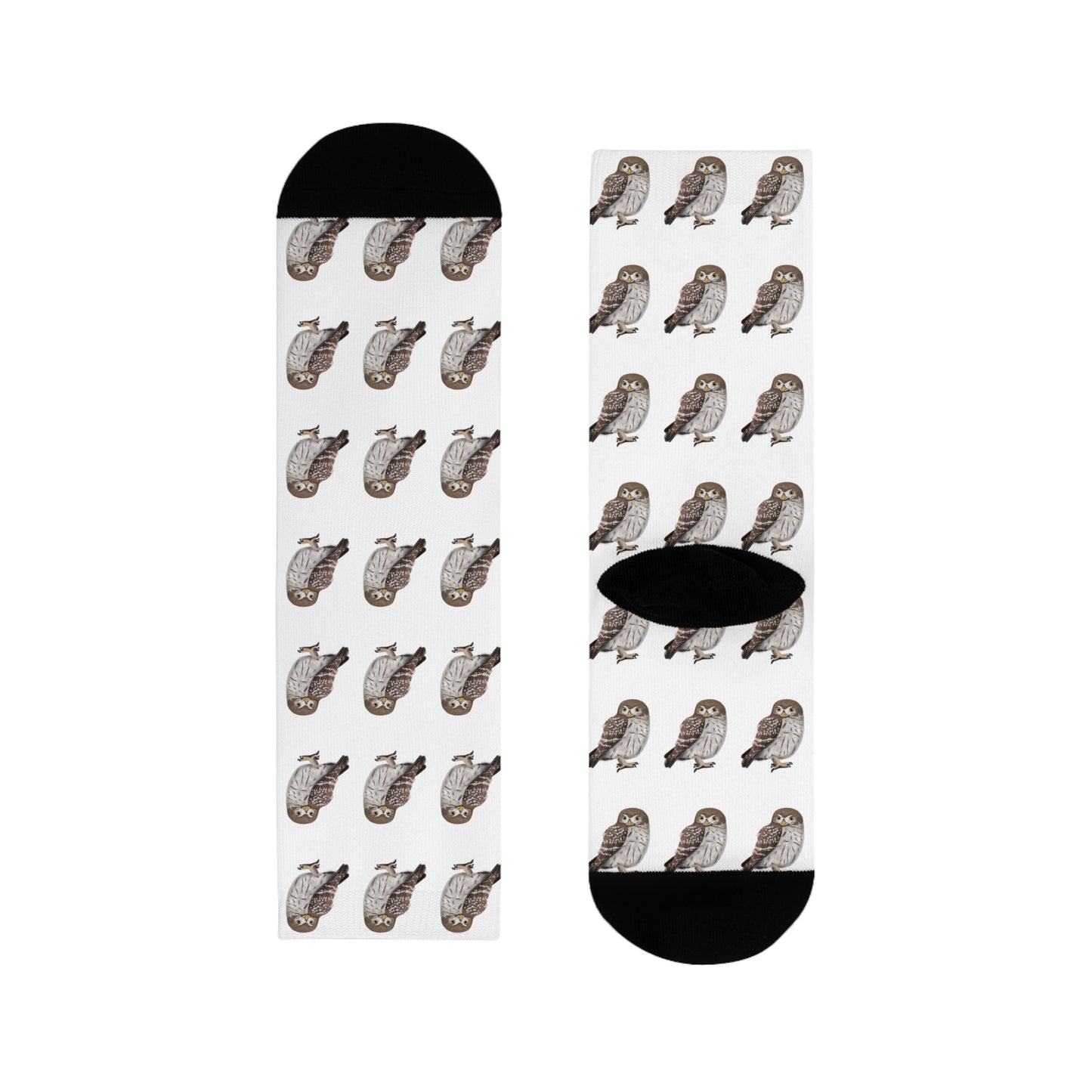 Eule Vogel Socken für Vogelfreunde & Vogelbeobachter Weiß