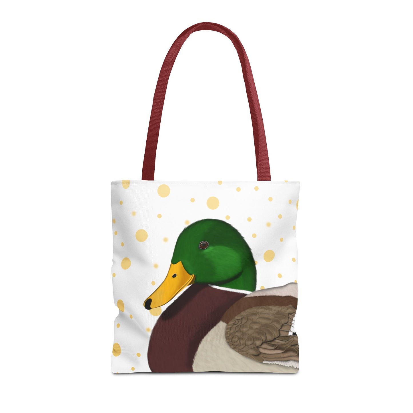 Ente mit Goldenen Tragetasche in Black