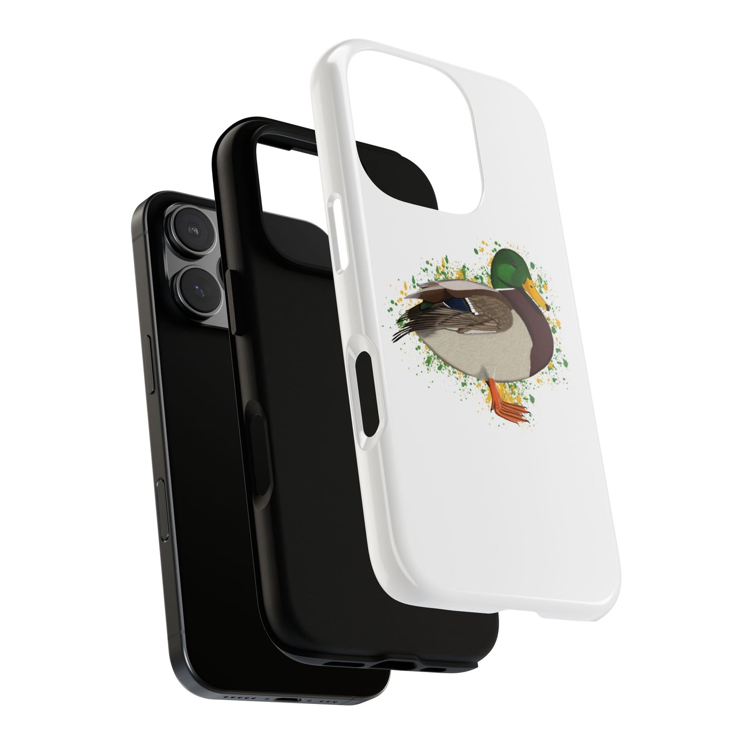 Stockente Ente Vogel iPhone & Google Pixel Vogelmotiv Handyhülle Weiß