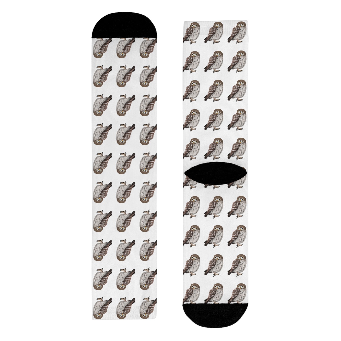 Eule Vogel Socken für Vogelfreunde & Vogelbeobachter Weiß