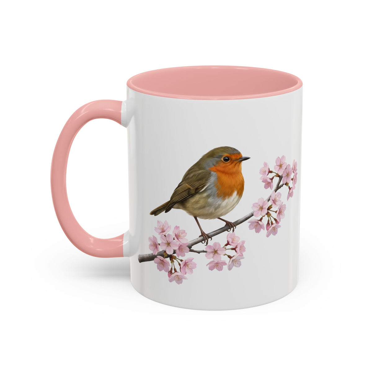 Rotkehlchen Tasse in Pink