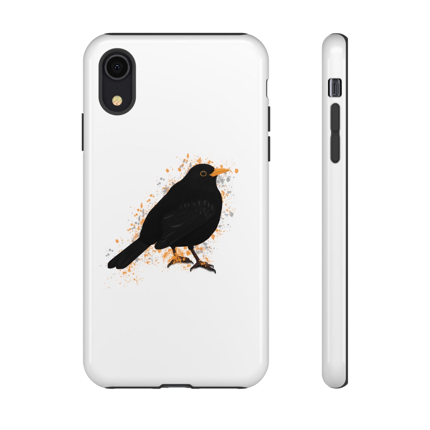 Amsel Vogel iPhone & Google Pixel Vogelmotiv Handyhülle Weiß