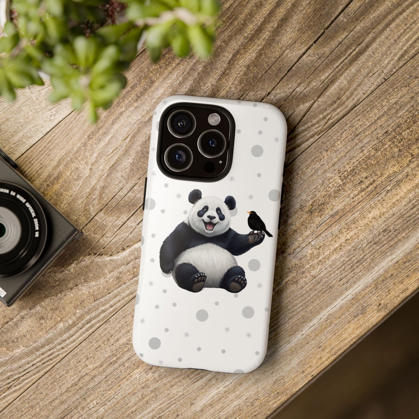 Amsel mit Panda iPhone & Google Pixel Tiermotiv Handyhülle - Tierisch guter Schutz