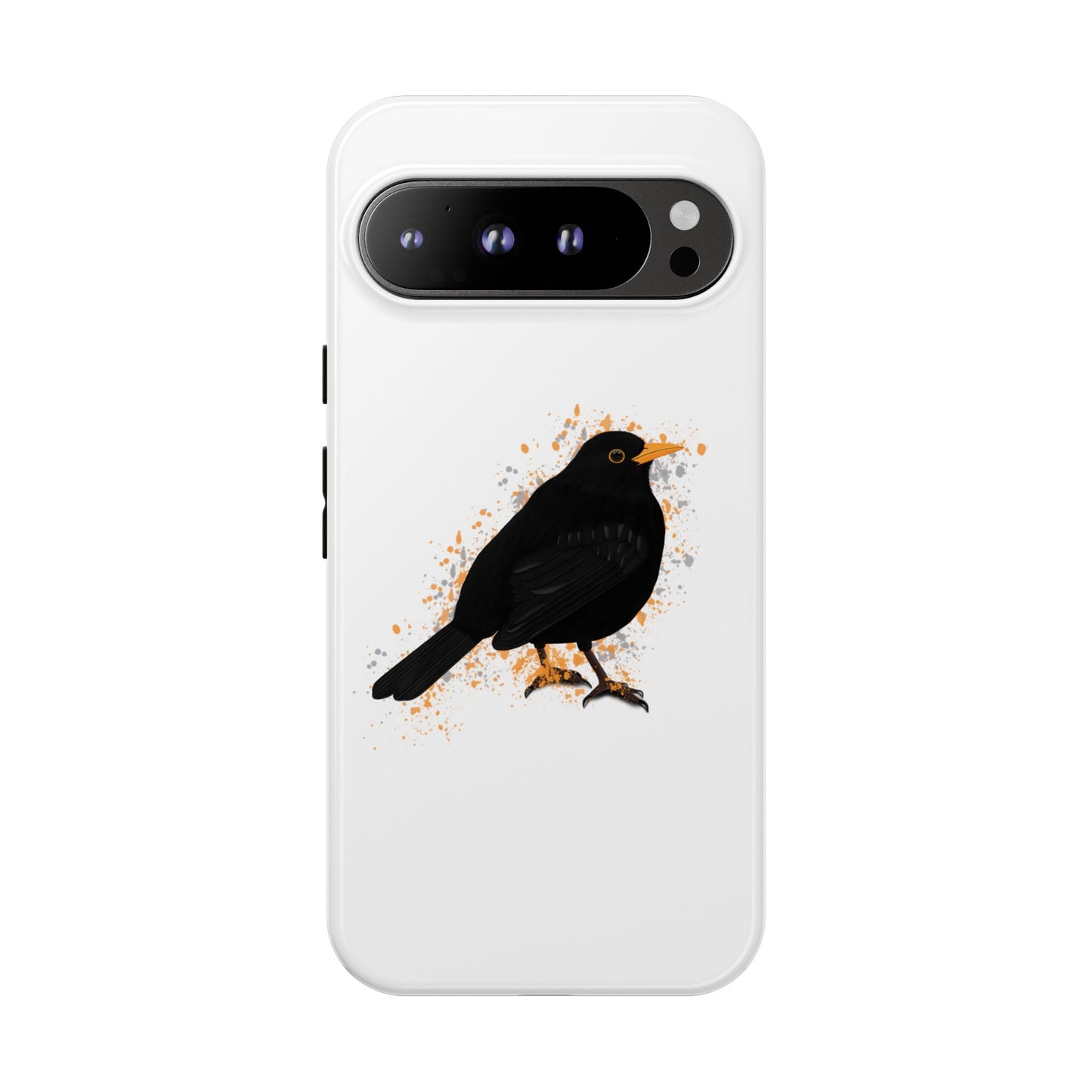 Amsel Vogel iPhone & Google Pixel Vogelmotiv Handyhülle Weiß