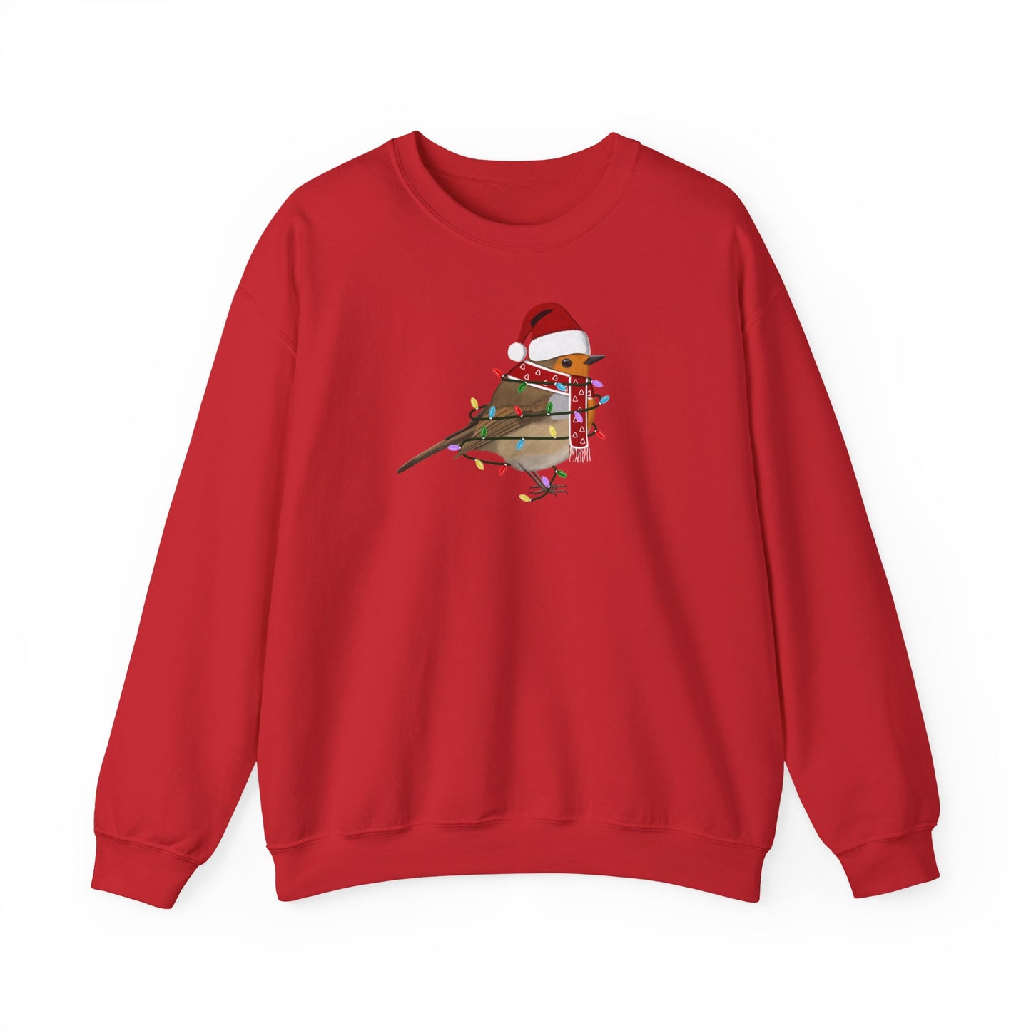 Rotkehlchen Weihnachts-Sweatshirt | Unisex Vogel Sweater für Vogelfreunde & Vogelbeobachter