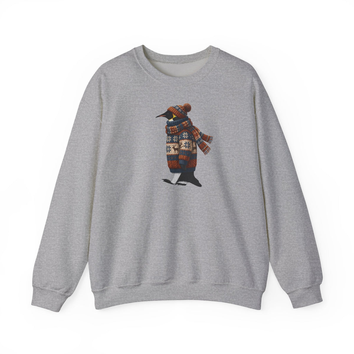 Pinguin in Strick Weihnachts-Sweatshirt | Unisex Vogel Sweater für Vogelfreunde & Vogelbeobachter – Animal Graphic Tee, Sweatshirt Vogelmotiv