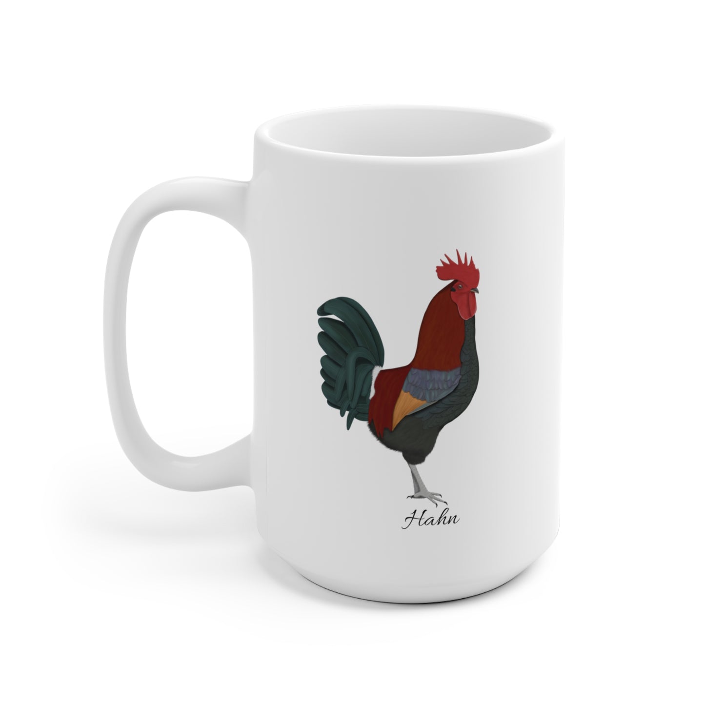 Hahn Vogel Tasse Weiß für Vogelbeobachter