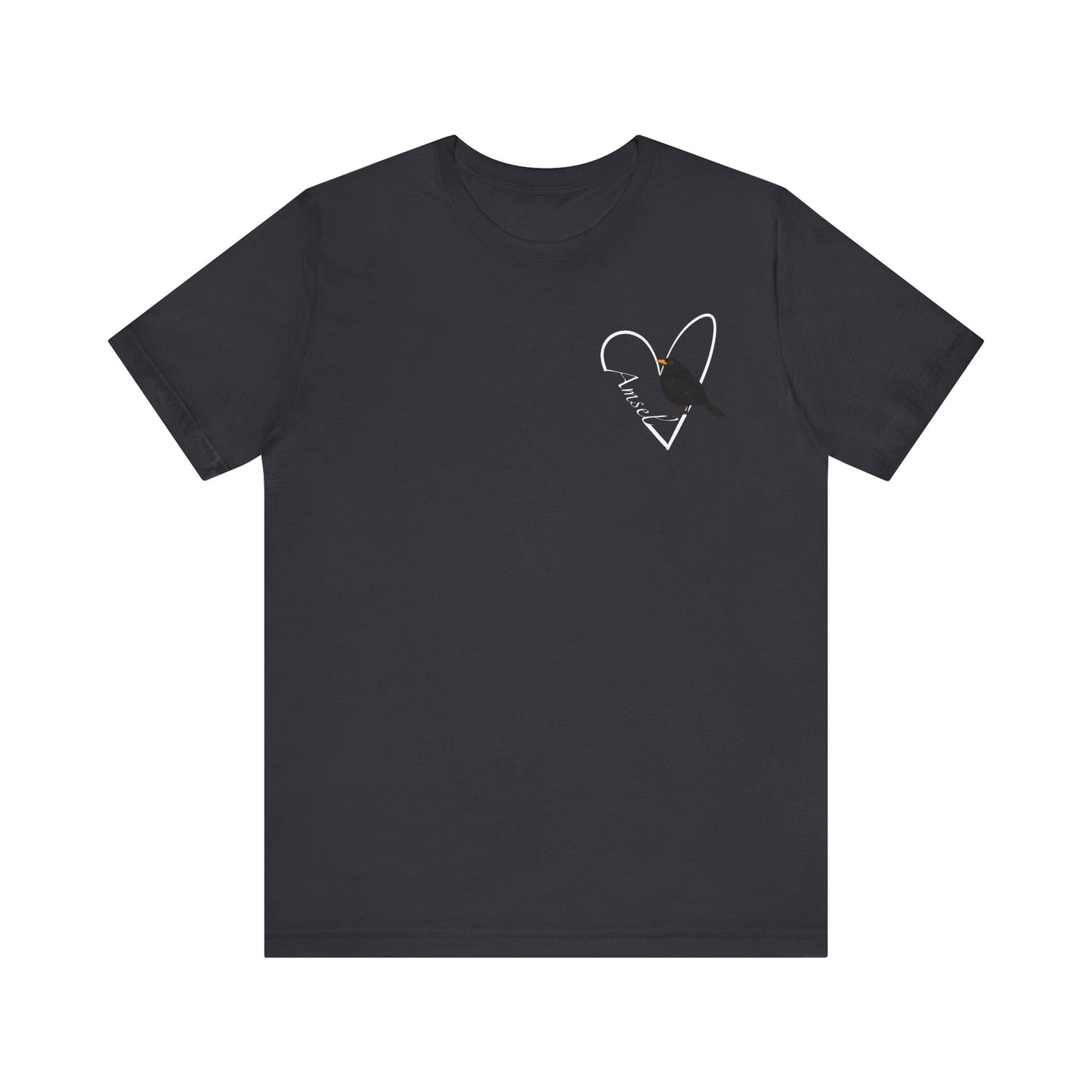 Amsel Vogel Singvogel T-Shirt mit Herz