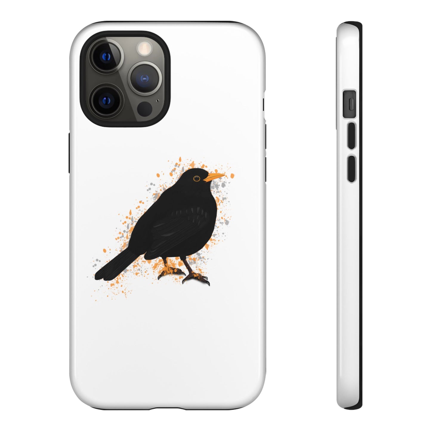 Amsel Vogel iPhone & Google Pixel Vogelmotiv Handyhülle Weiß