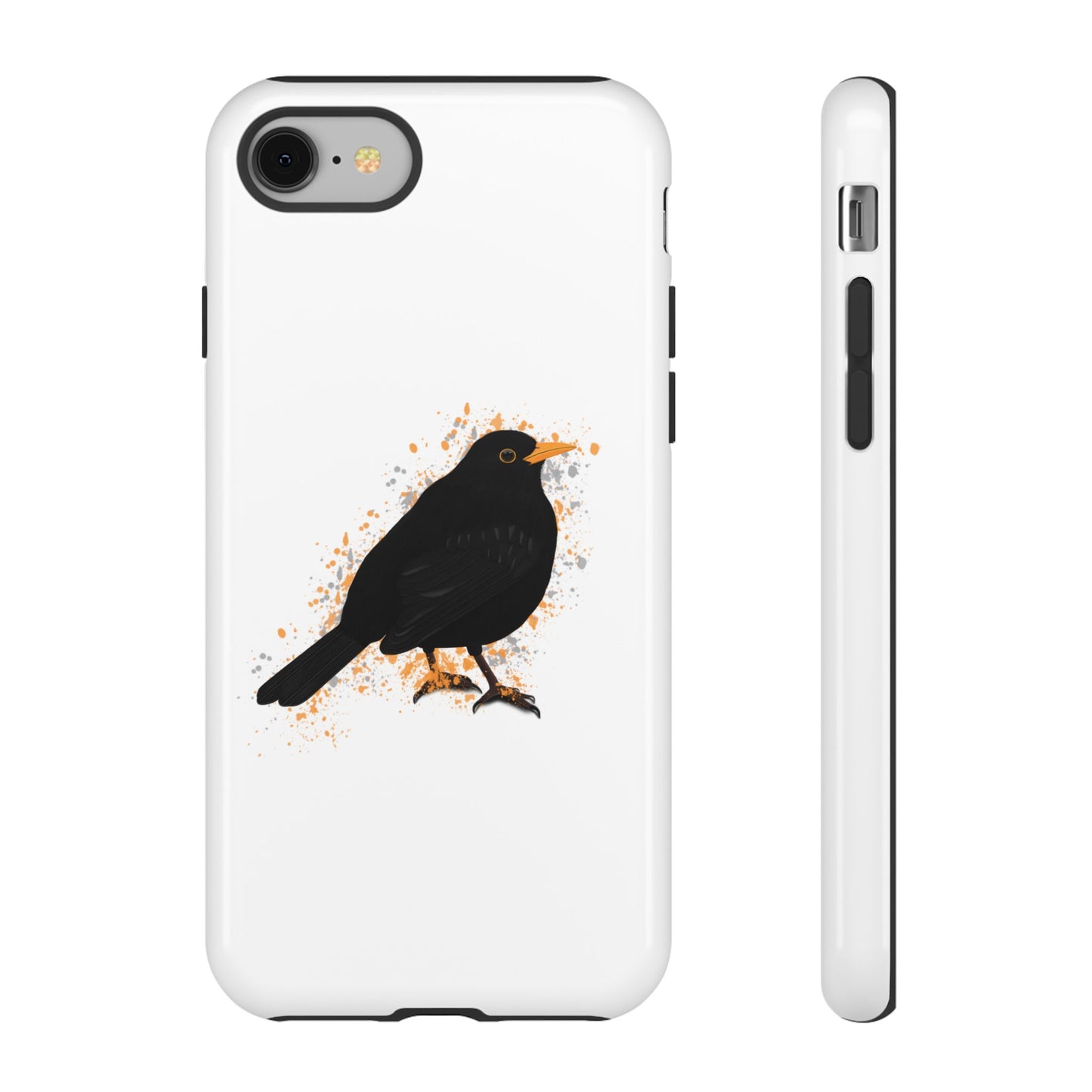 Amsel Vogel iPhone & Google Pixel Vogelmotiv Handyhülle Weiß