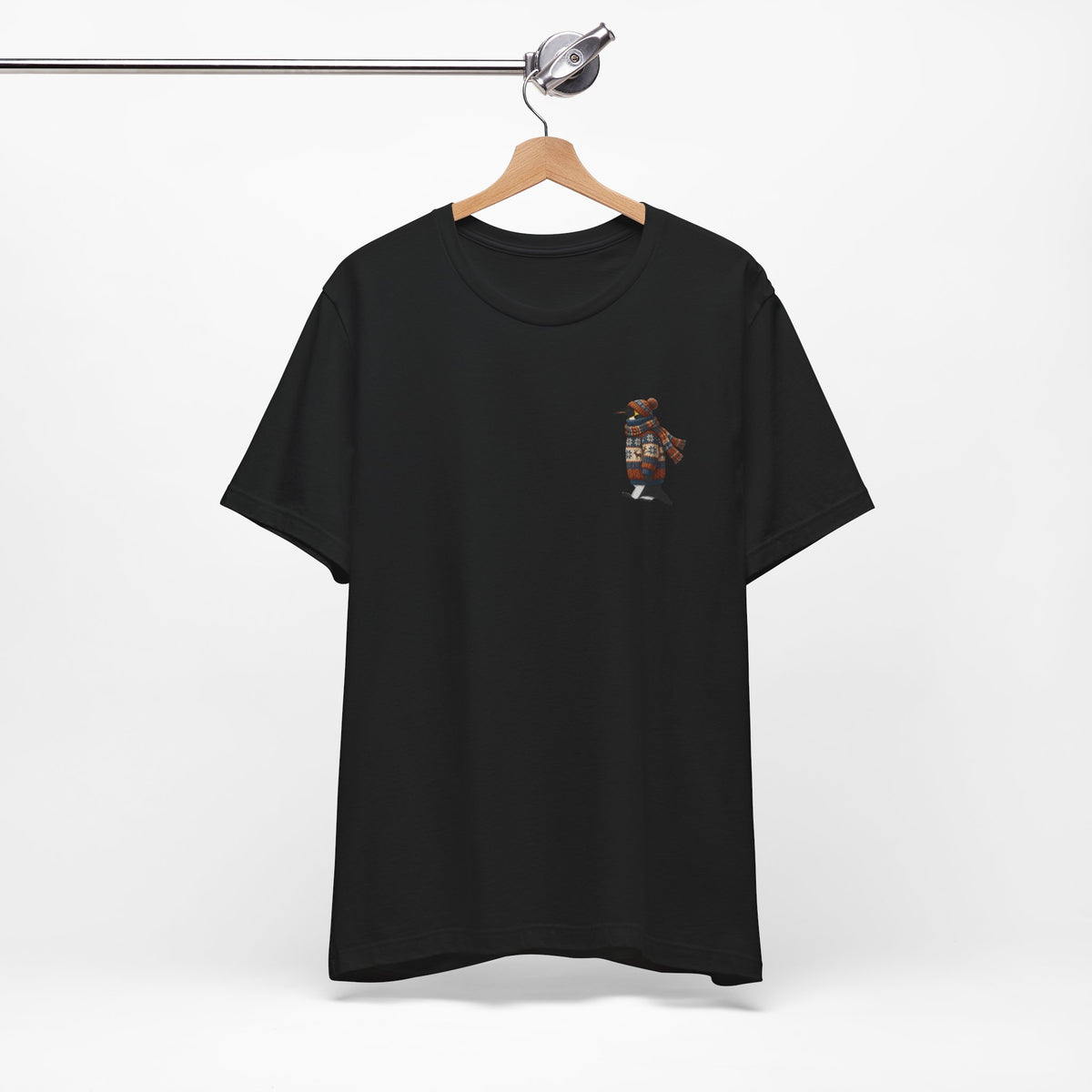 Pinugin in Strick T-Shirt – Weiches Premium Shirt mit Winterlichem Vogelmotiv für Vogelbeobachter