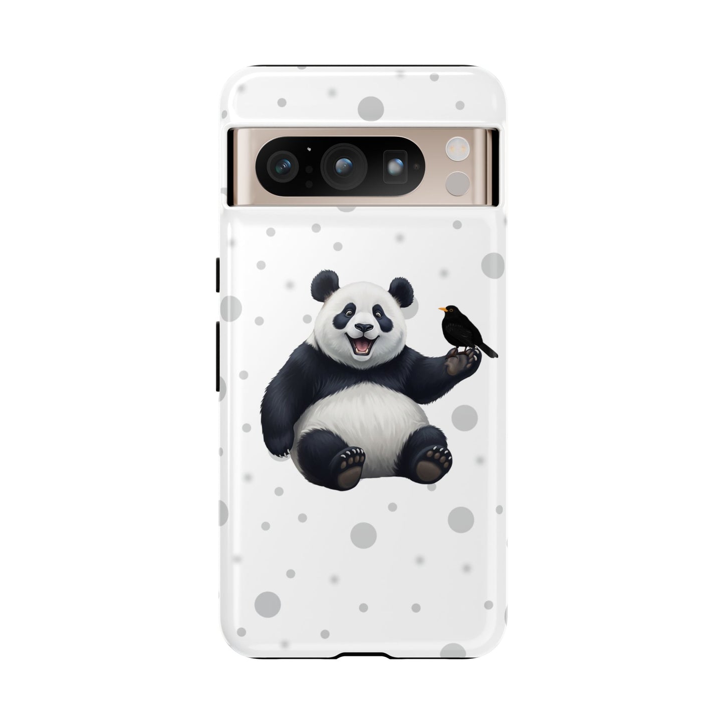 Amsel mit Panda iPhone & Google Pixel Tiermotiv Handyhülle - Tierisch guter Schutz