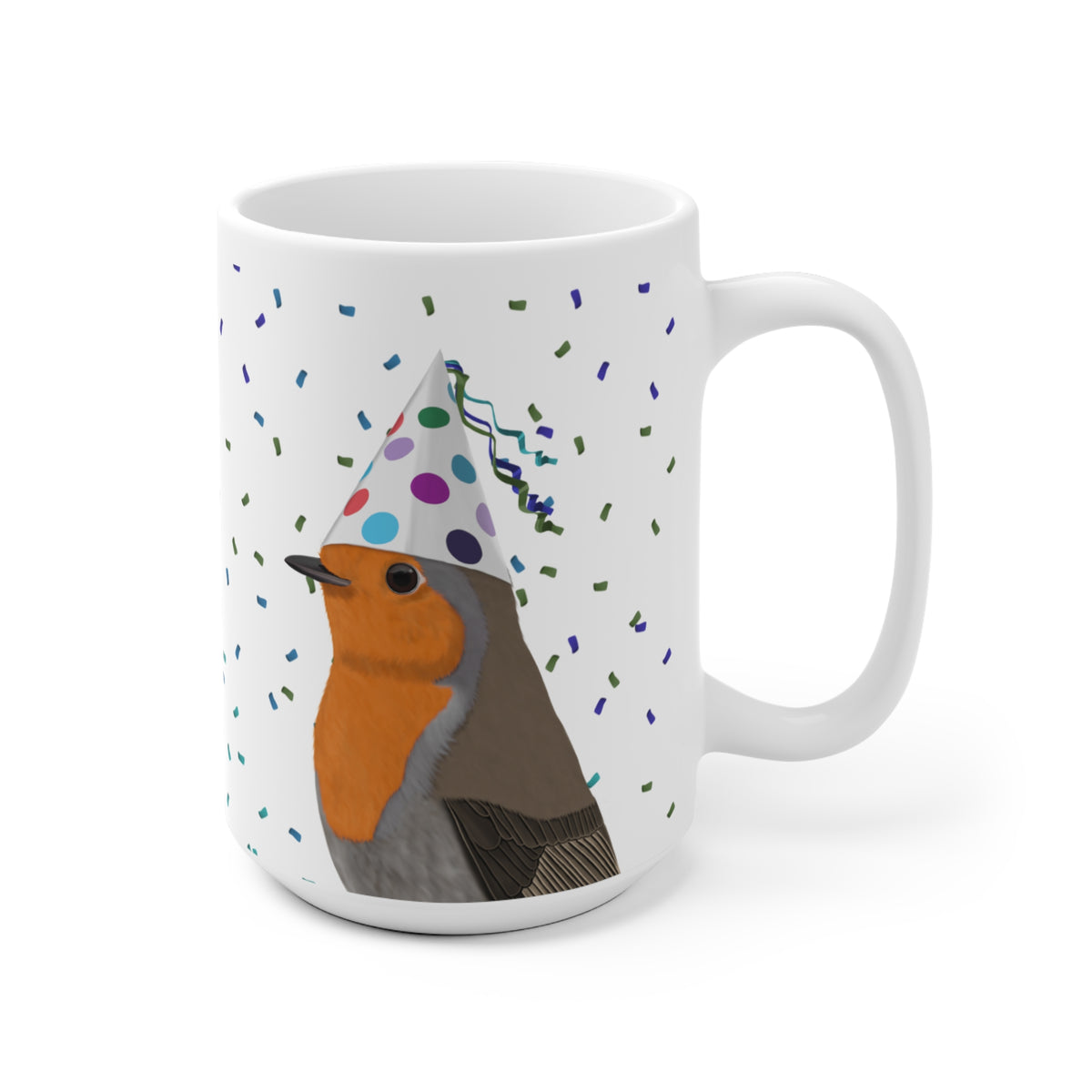 Rotkehlchen Tasse mit 11 oz Hintergrund