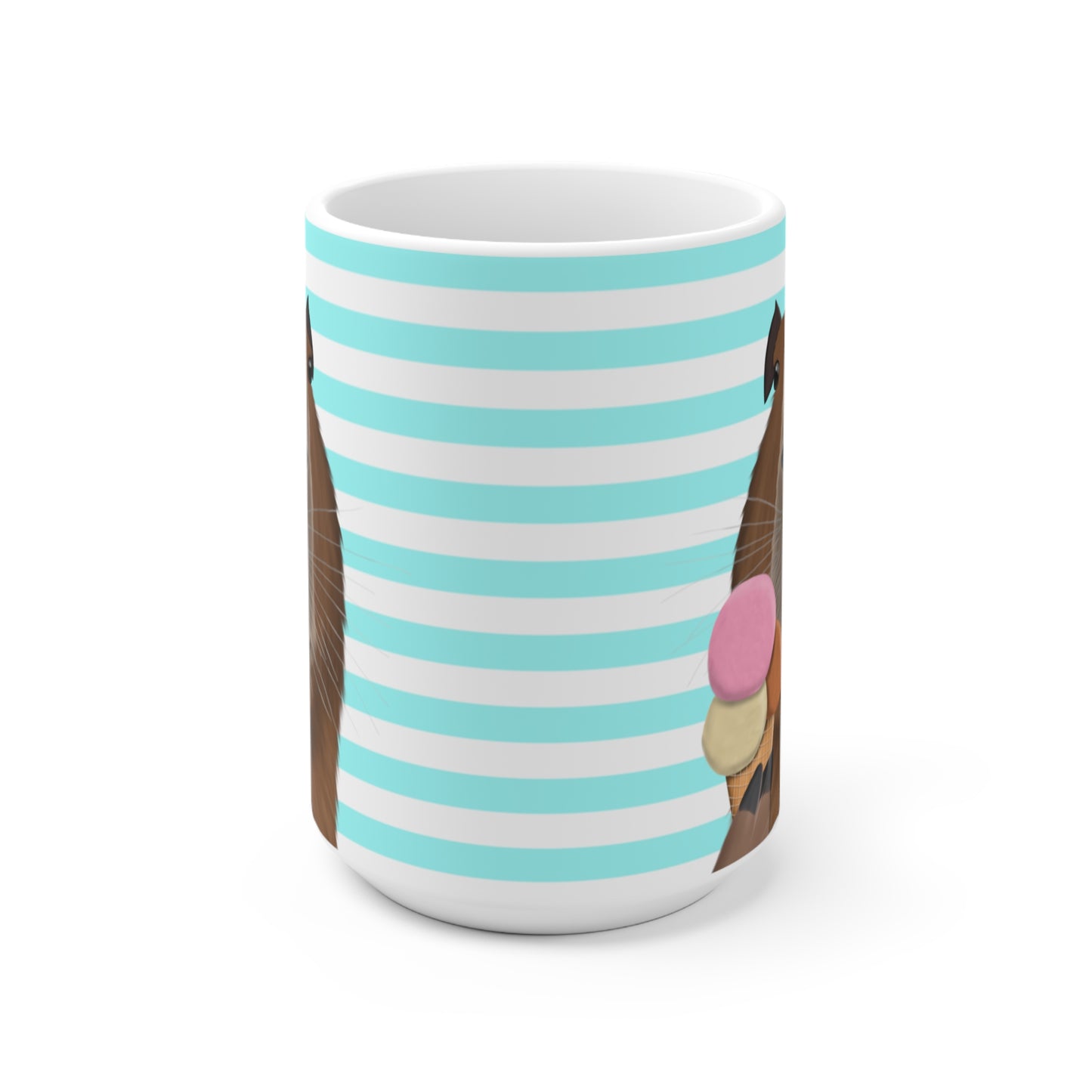 Capybara mit Eis Tasse – 11 oz, 11oz