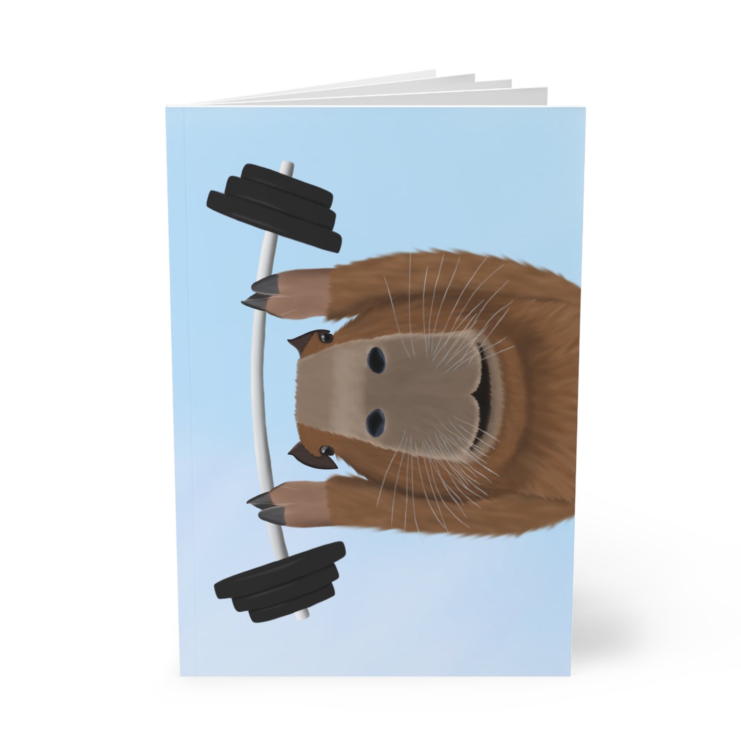 Capybara mit Hantel Paper products – Gym Workout A5 Vogel Softcover Notizbuch 150 Seiten Liniert