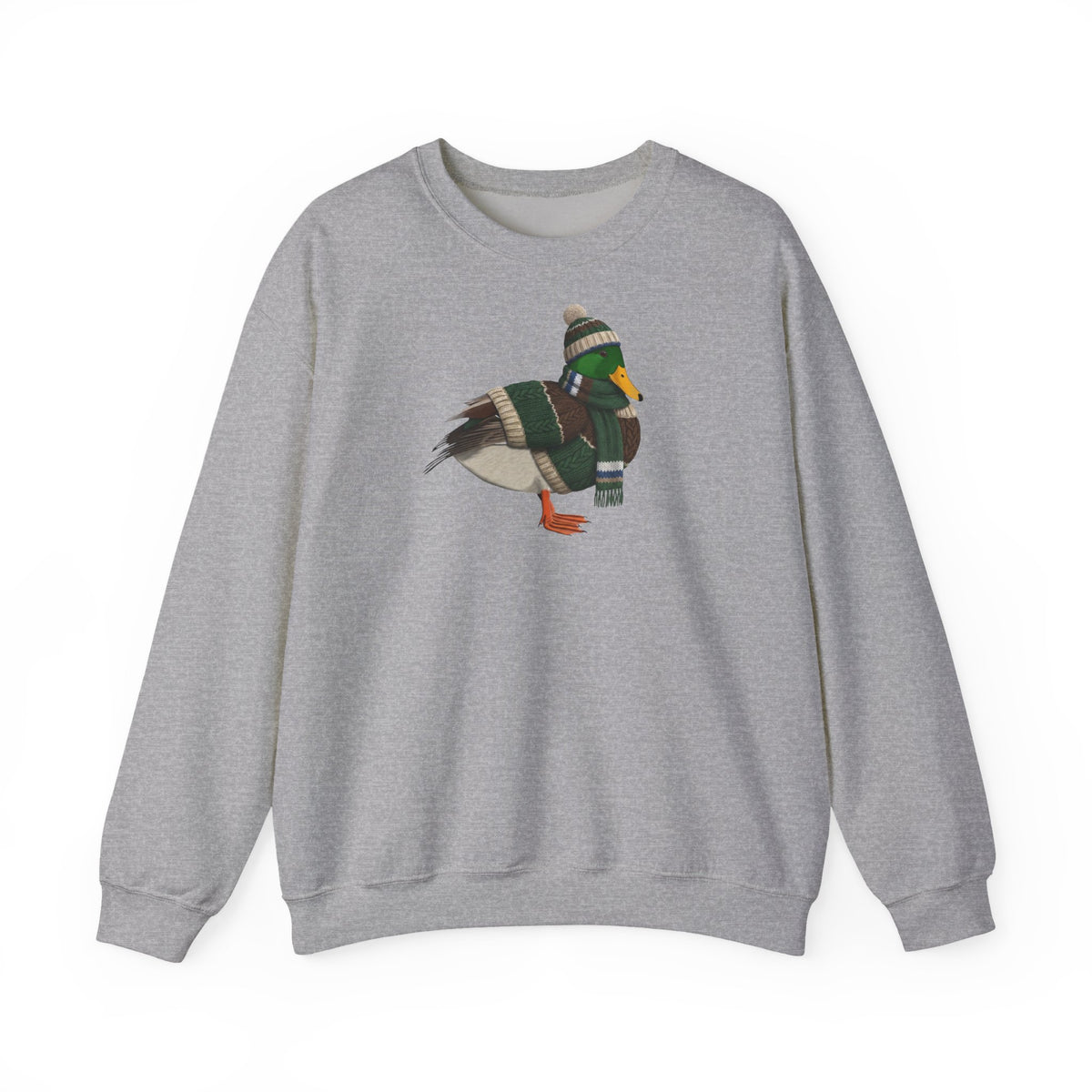 Ente in Strick Weihnachts-Sweatshirt | Unisex Vogel Sweater für Vogelfreunde & Vogelbeobachter – Animal Graphic Tee, Sweatshirt Vogelmotiv