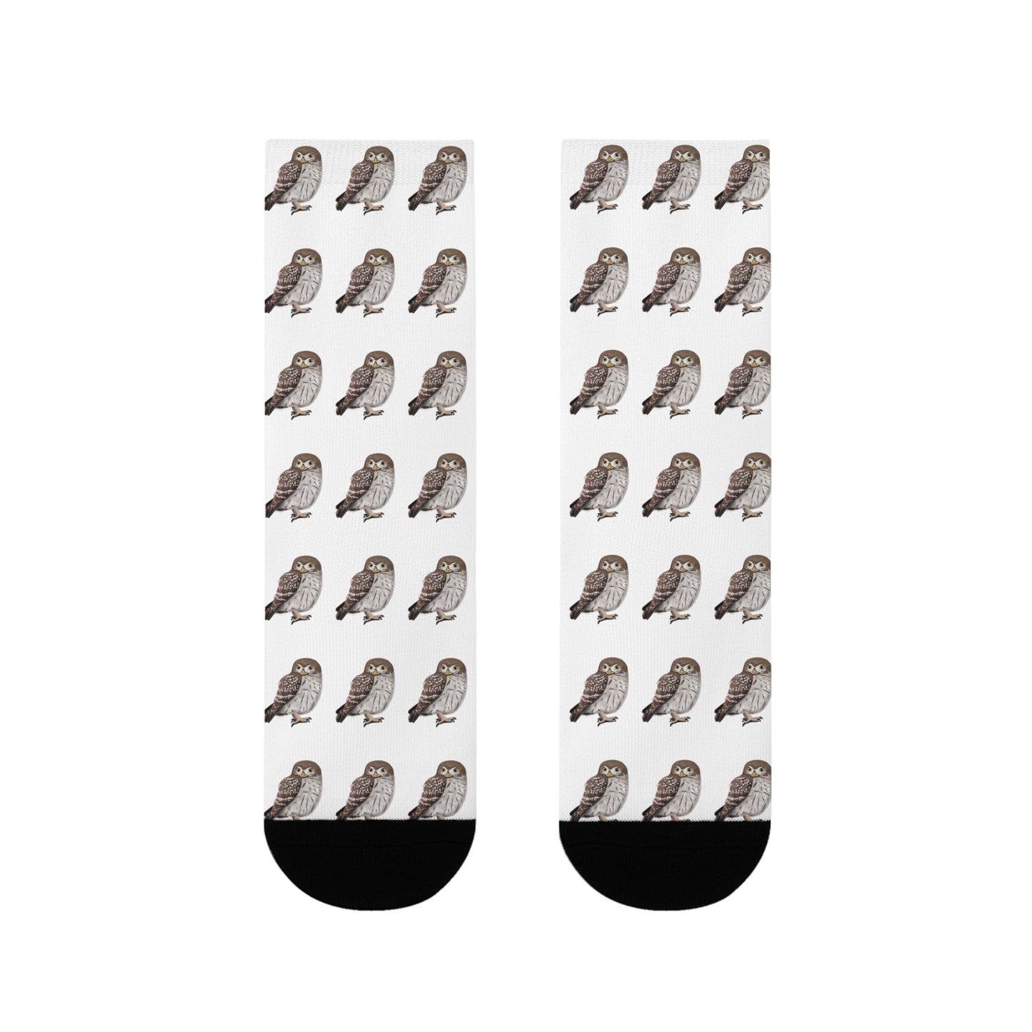 Eule Vogel Socken für Vogelfreunde & Vogelbeobachter Weiß