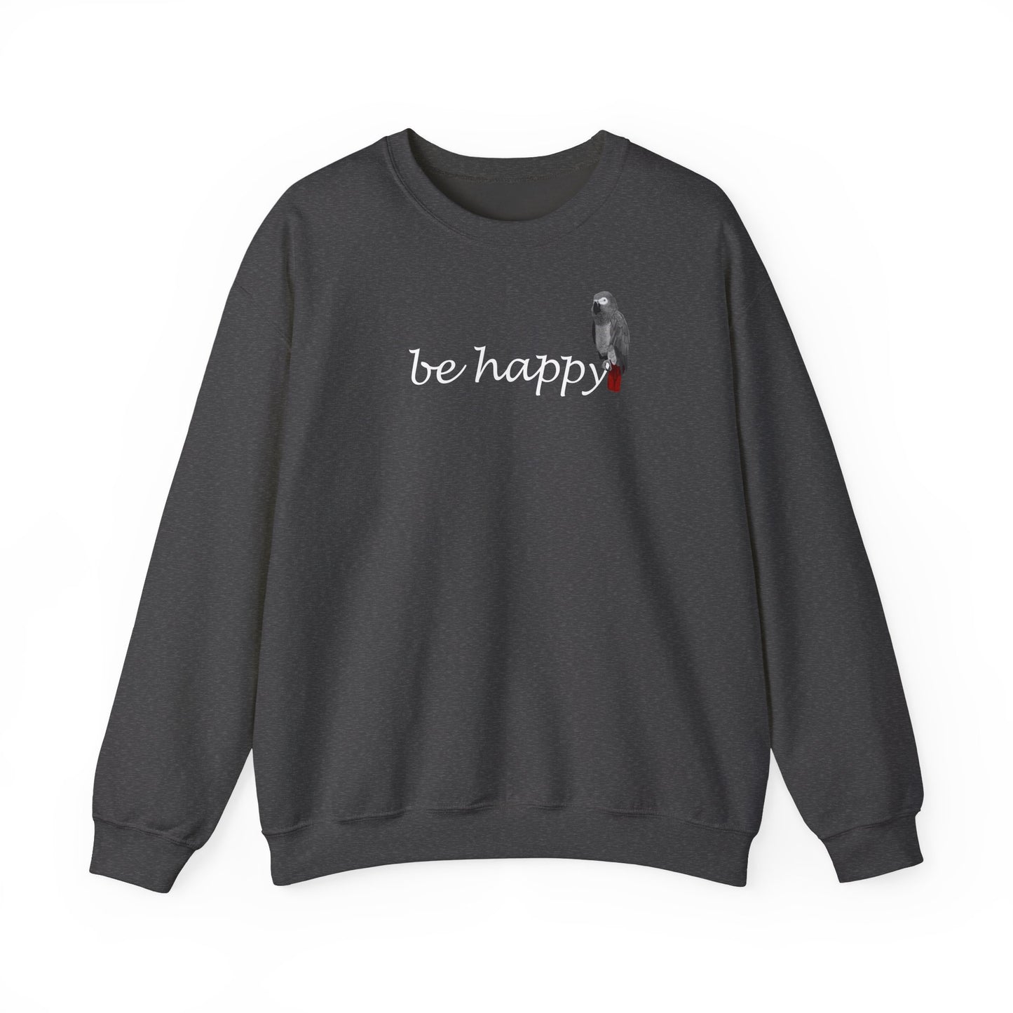 Graupapagei Be Happy Vogel Sweatshirt für Vogelbeobachter