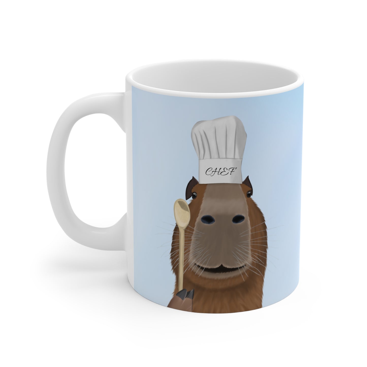 Capybara als Küchenchef Tasse – mit Kochlöffel Lustige