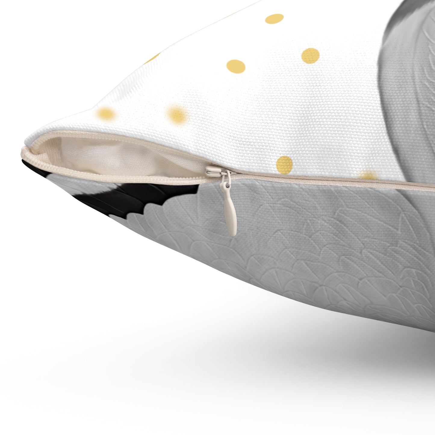 Taube mit Goldenen Punkten Vogel Kissen