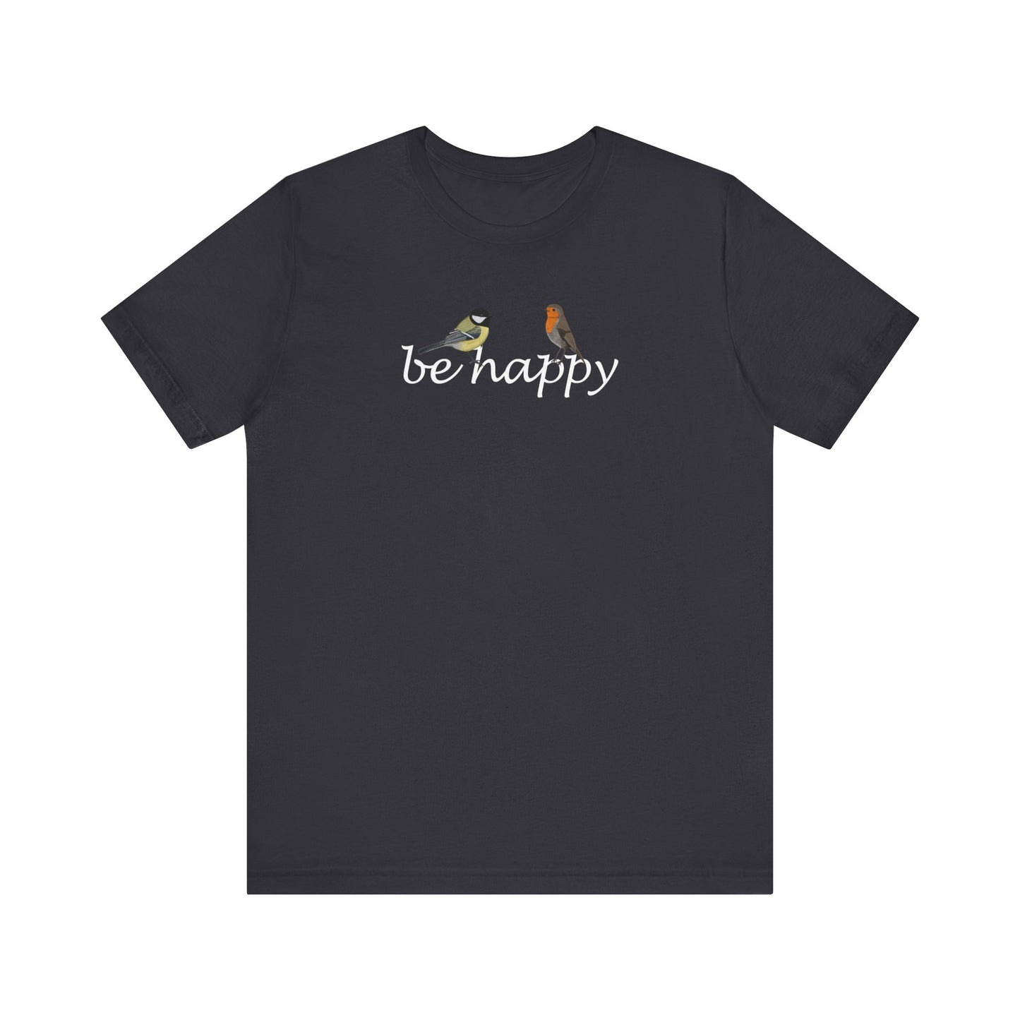 Rotkehlchen und Kohlmeise T-Shirt in Black