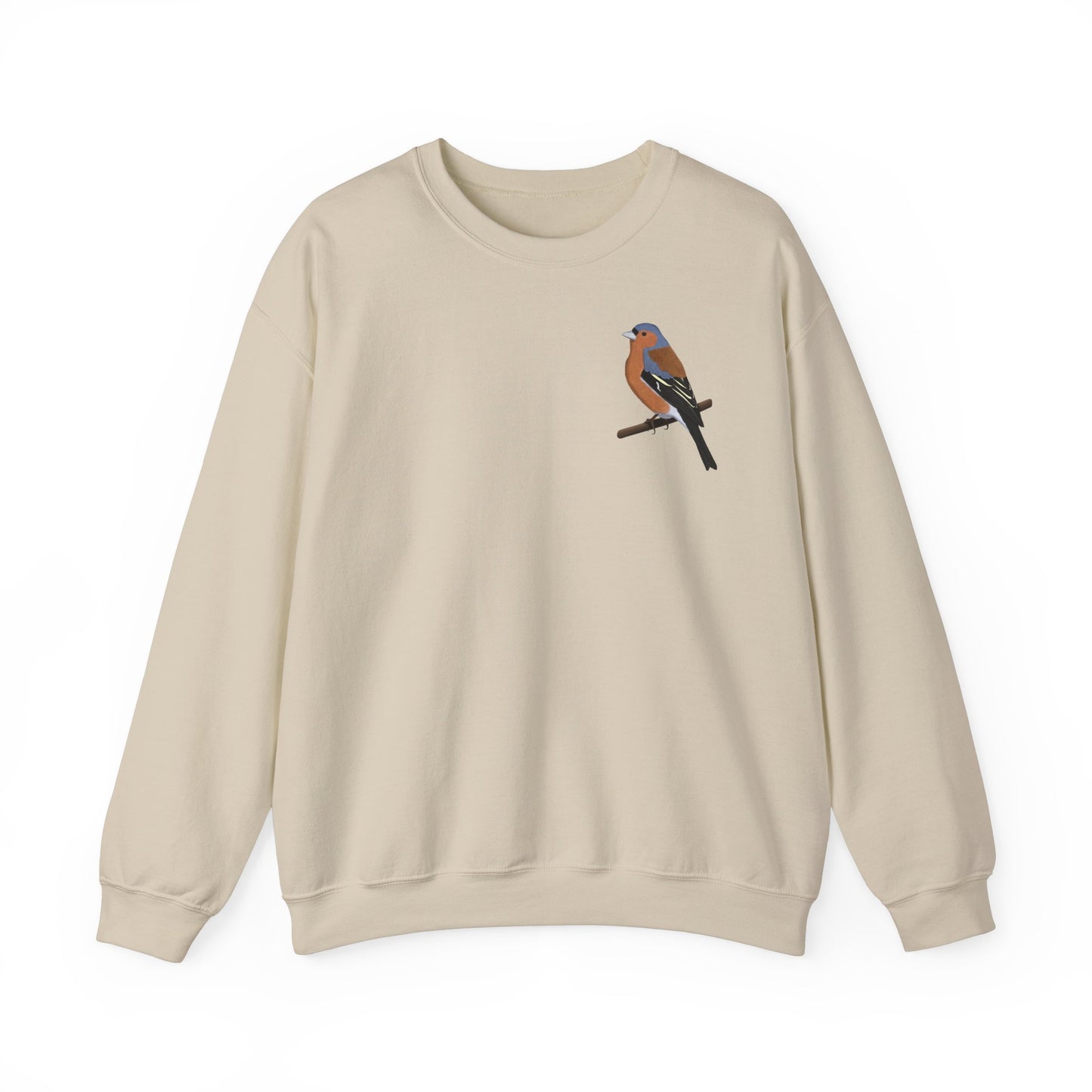 Buchfink Sweatshirt Vogelmotiv in Dark Heather