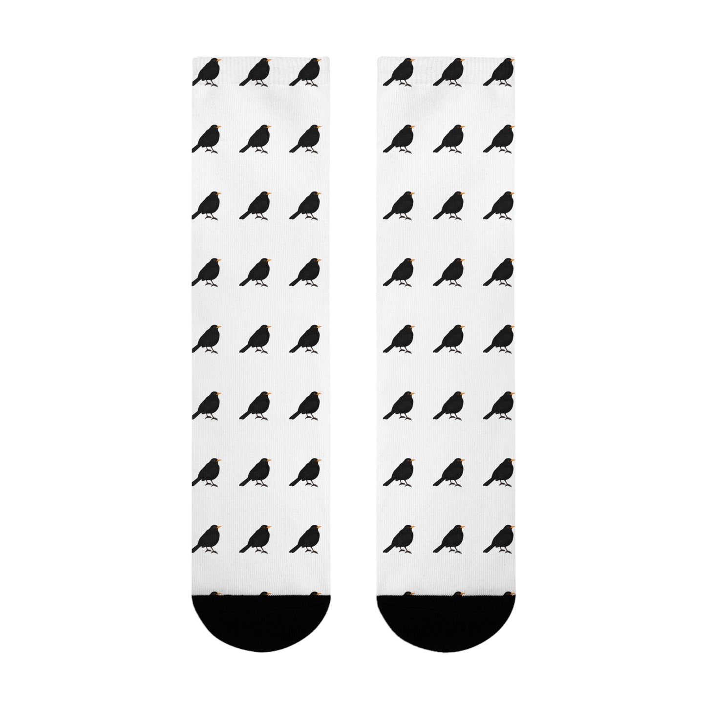 Amsel Vogel Socken für Vogelfreunde & Vogelbeobachter Weiß