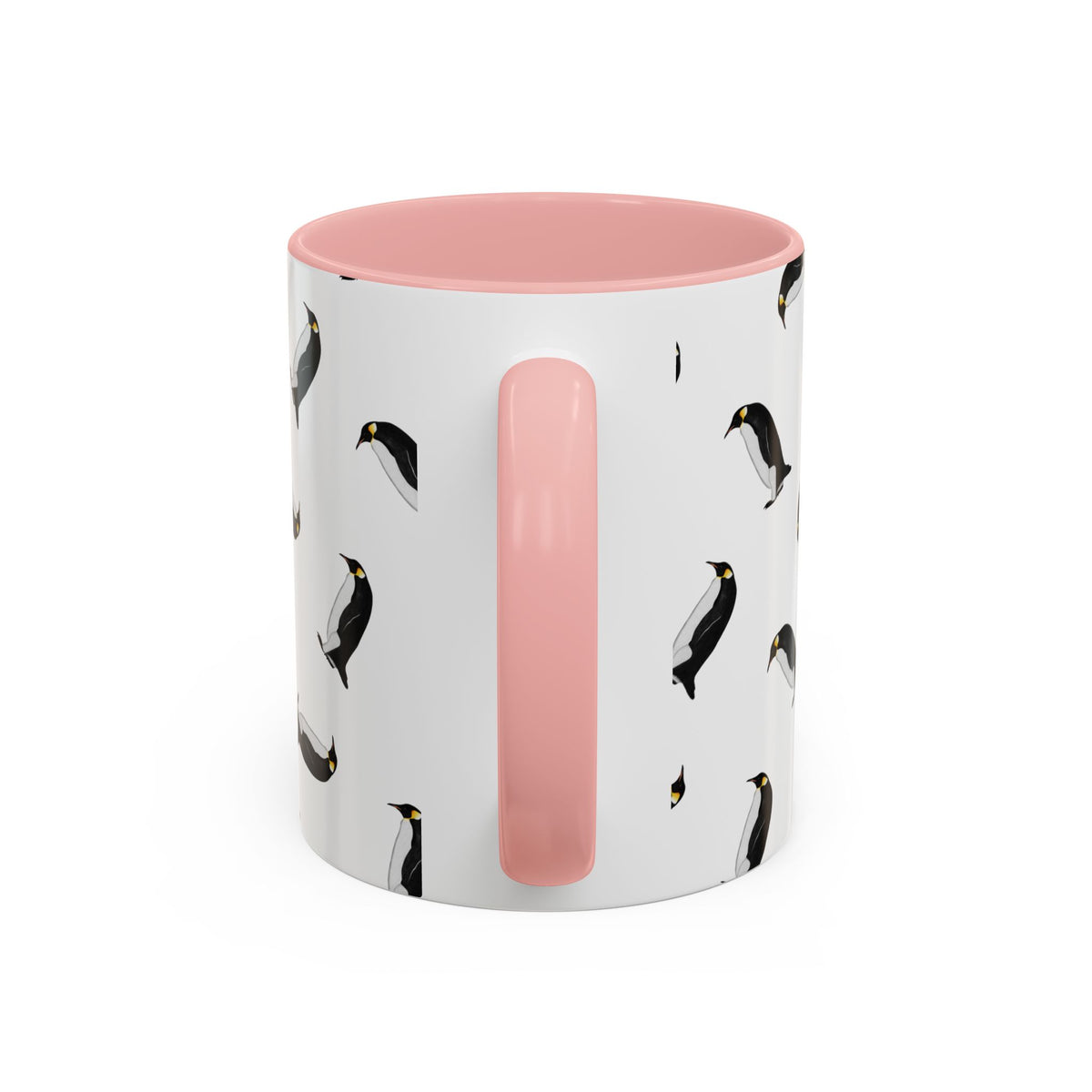 Pinguin Tasse mit Streumuster | Vogelmotiv Kaffeebecher für Vogelbeobachter & Naturfreunde on Accent Coffee Mug background