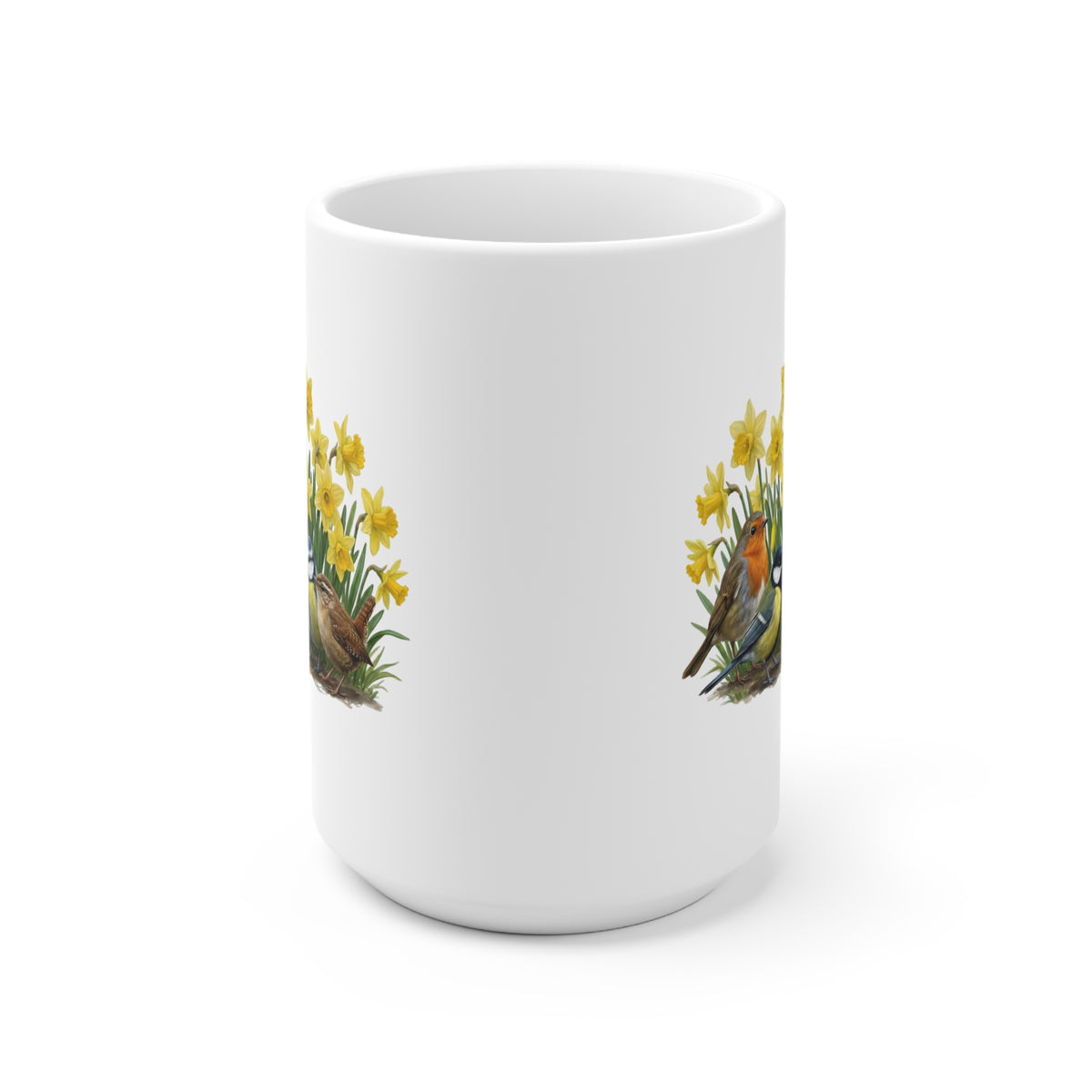 Rotkehlchen, Zaunkönig und Meise Tasse – 11 oz, 11oz