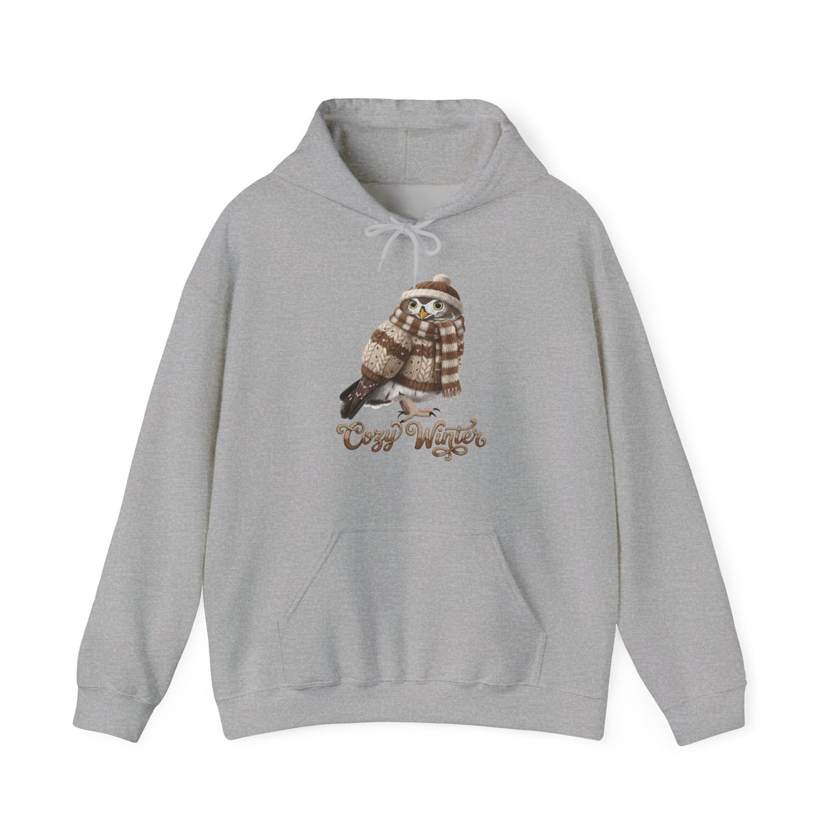 Eule mit Strickmütze Kapuzenpullover artistic apparel Hintergrund