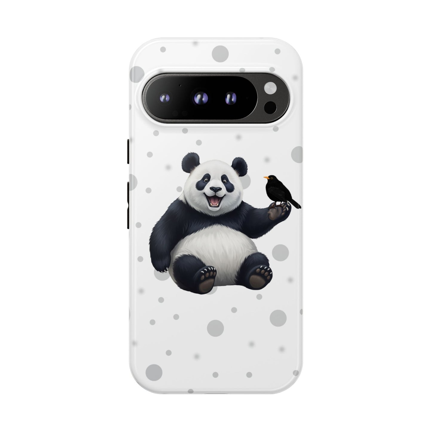 Amsel mit Panda iPhone & Google Pixel Tiermotiv Handyhülle - Tierisch guter Schutz