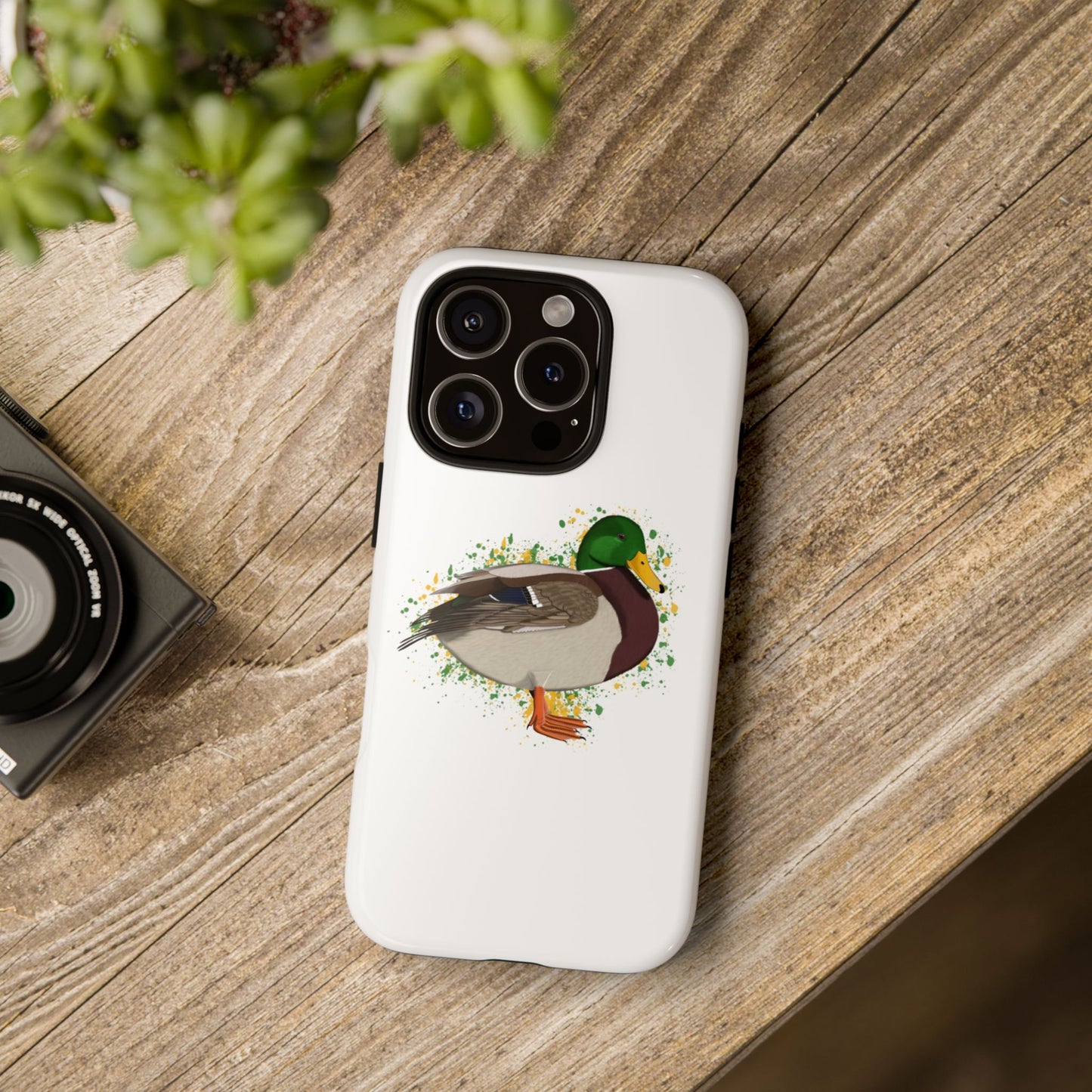 Stockente Ente Vogel iPhone & Google Pixel Vogelmotiv Handyhülle Weiß