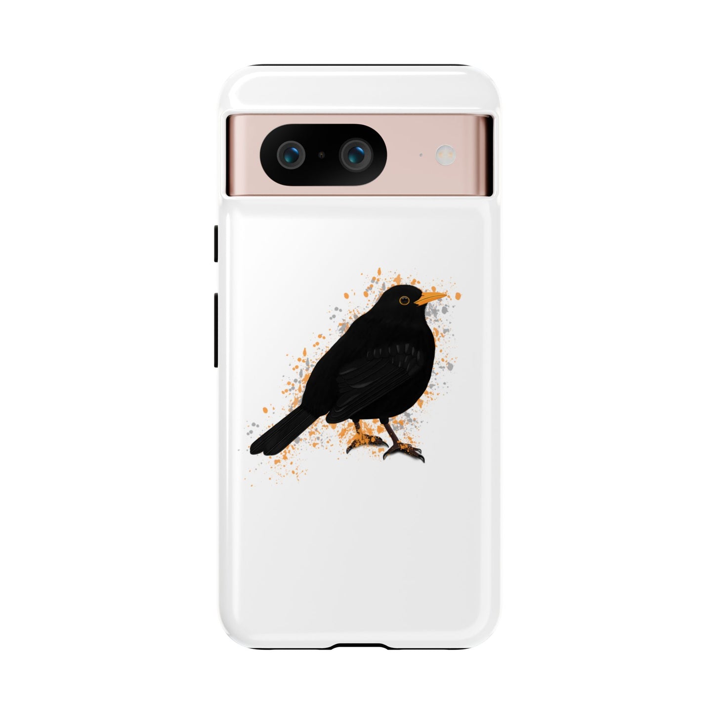 Amsel Vogel iPhone & Google Pixel Vogelmotiv Handyhülle Weiß