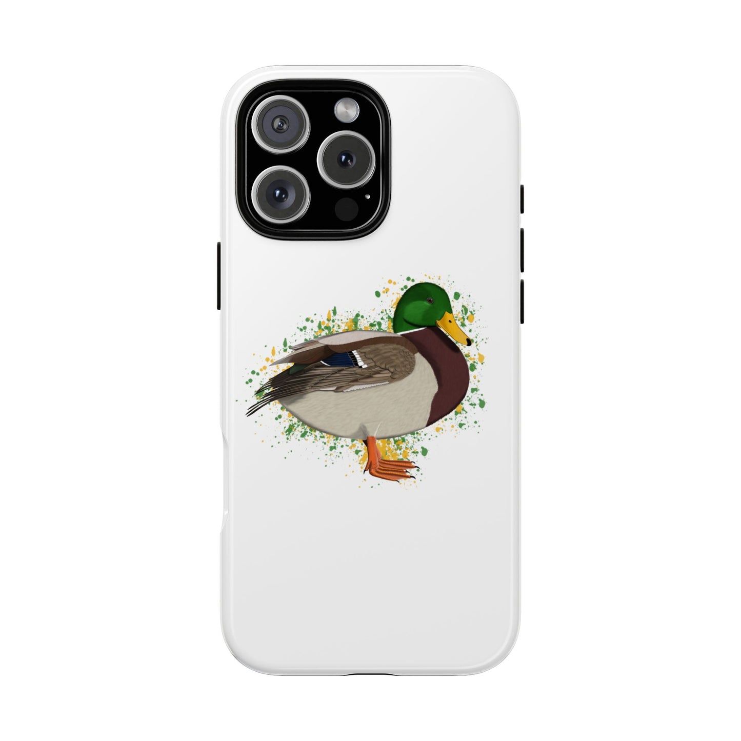 Stockente Ente Vogel iPhone & Google Pixel Vogelmotiv Handyhülle Weiß